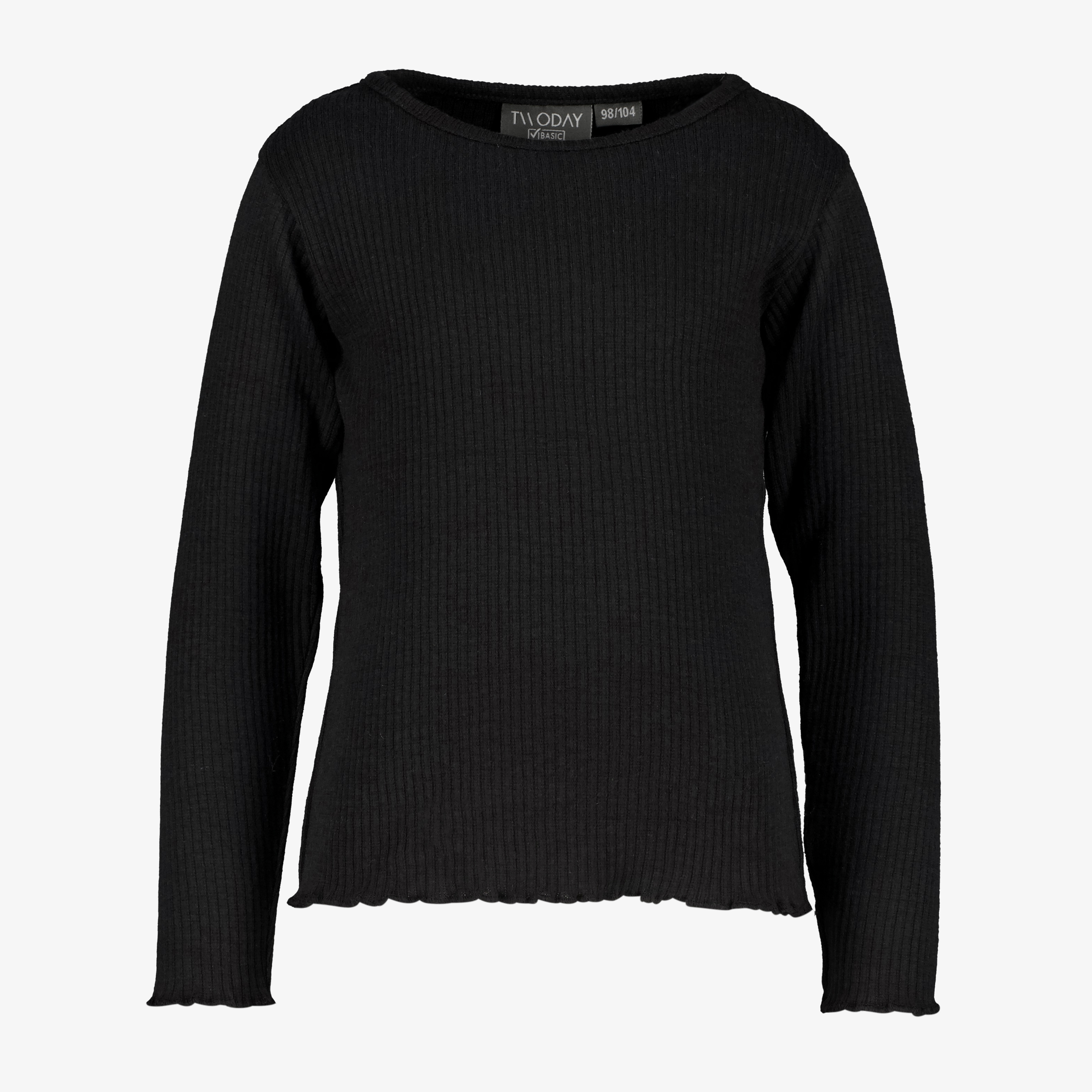 TwoDay meisjes shirt met lange mouwen zwart t-shirts & tops