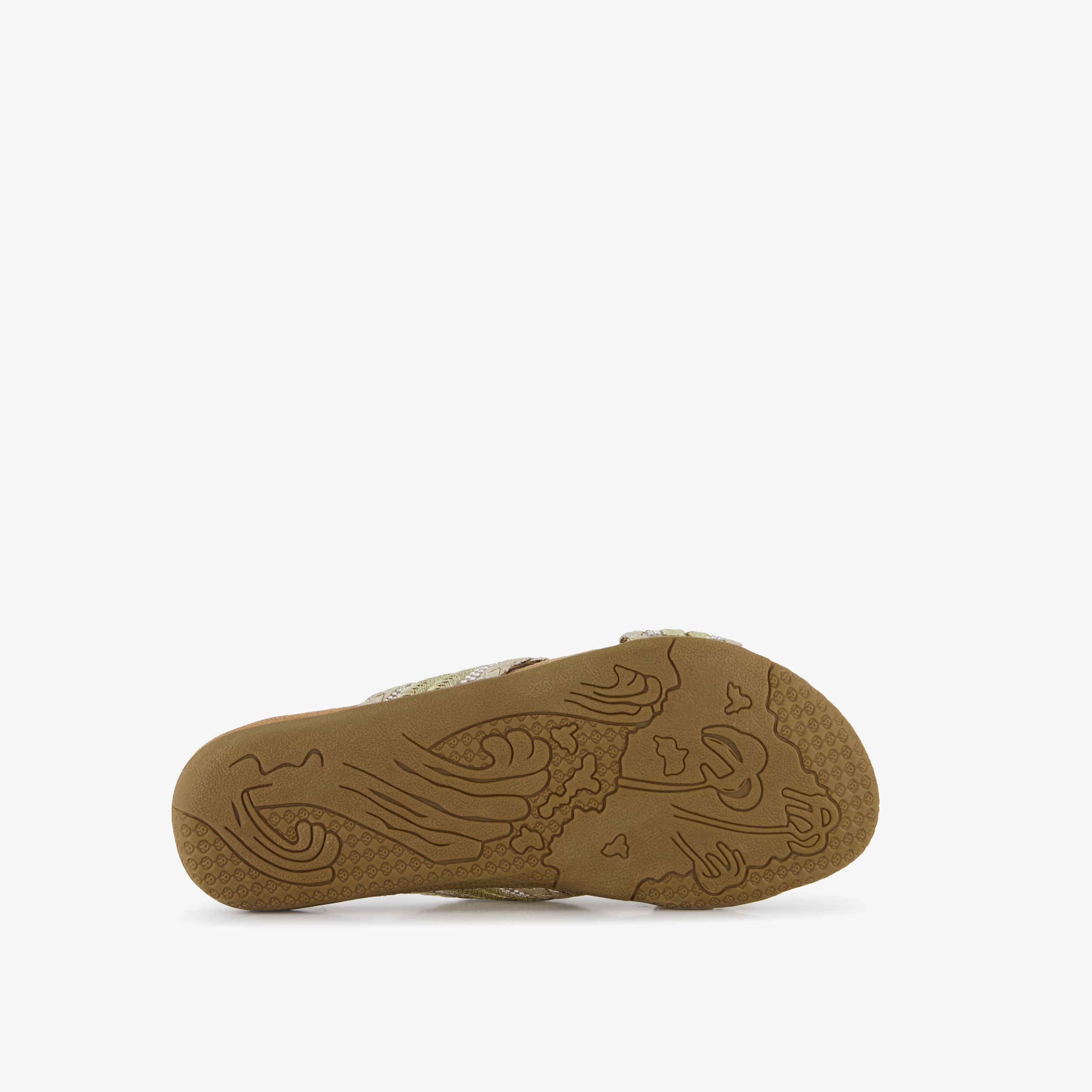 Blue Box dames slippers met strass steentjes goud – foto 3