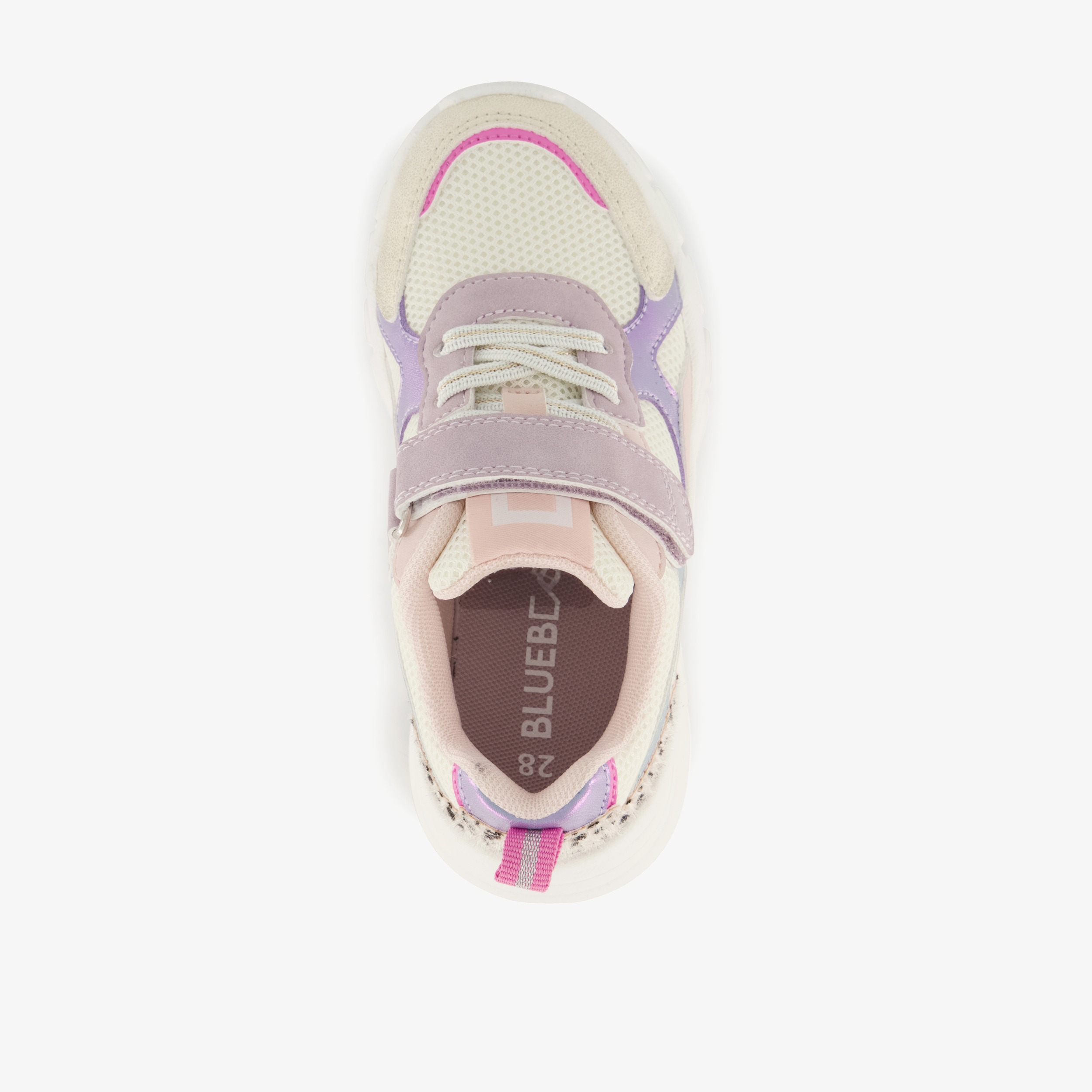 Blue Box meisjes sneakers met panterprint details pastel – foto 4
