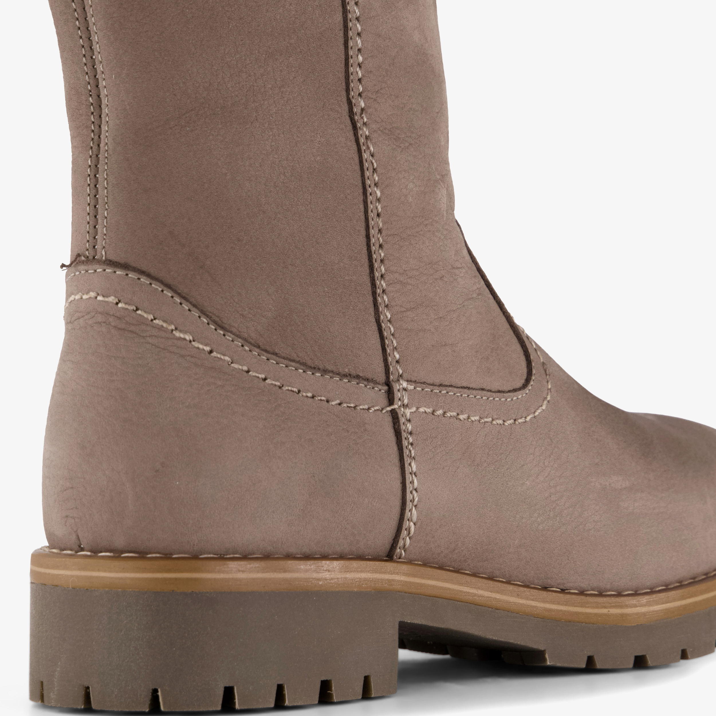 Output leren dames laarzen taupe – foto 5