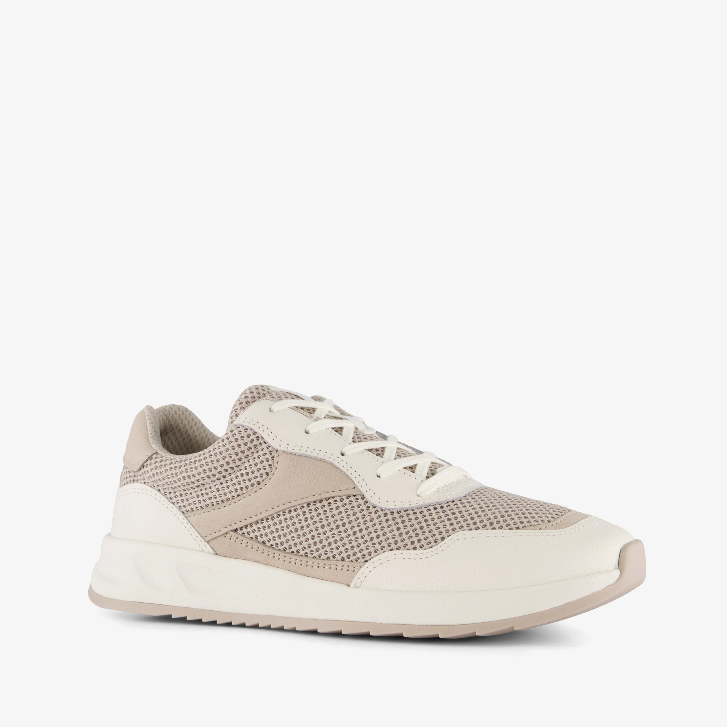 ECCO OTM Gravel leren dames sneakers beige