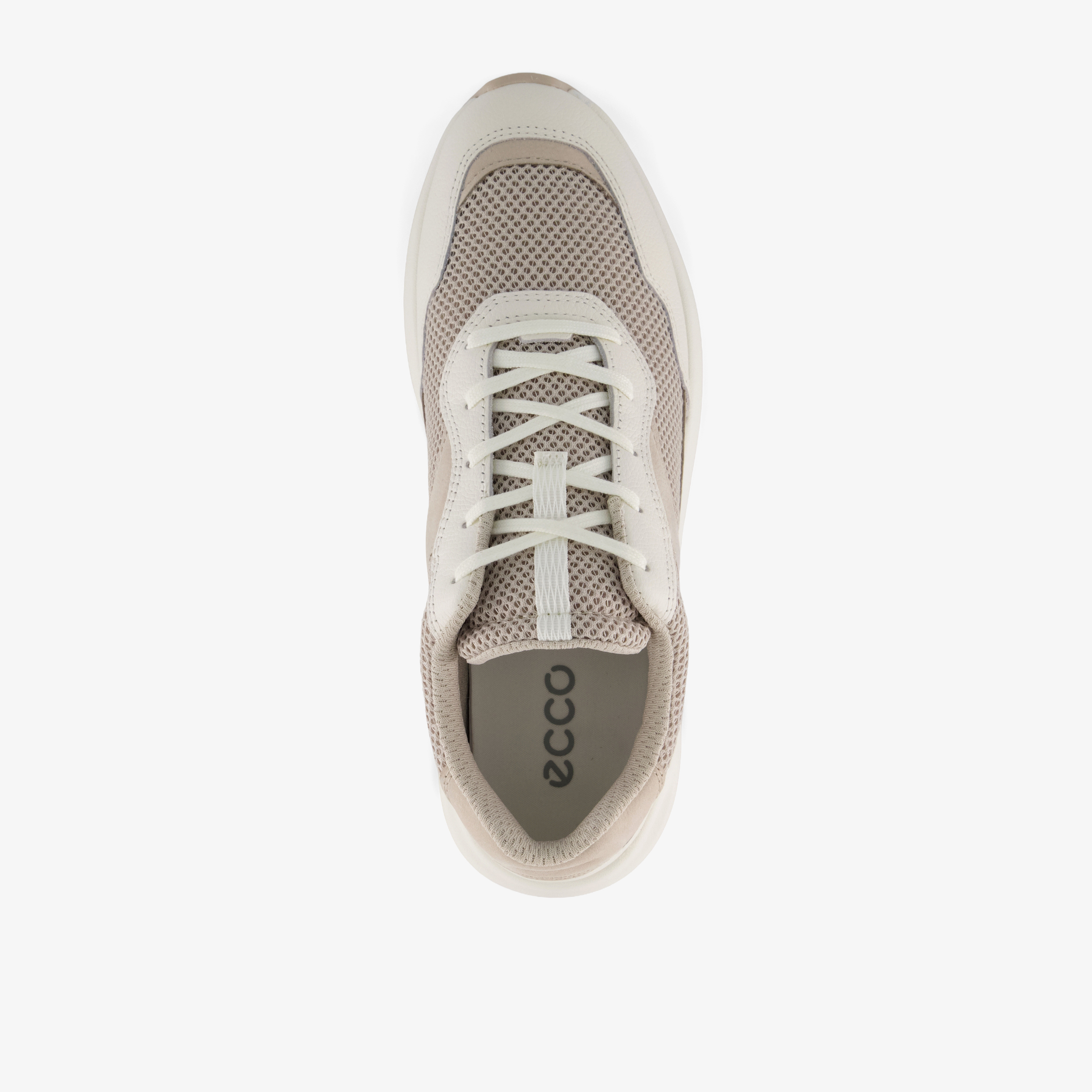 ECCO OTM Gravel leren dames sneakers beige – foto 4