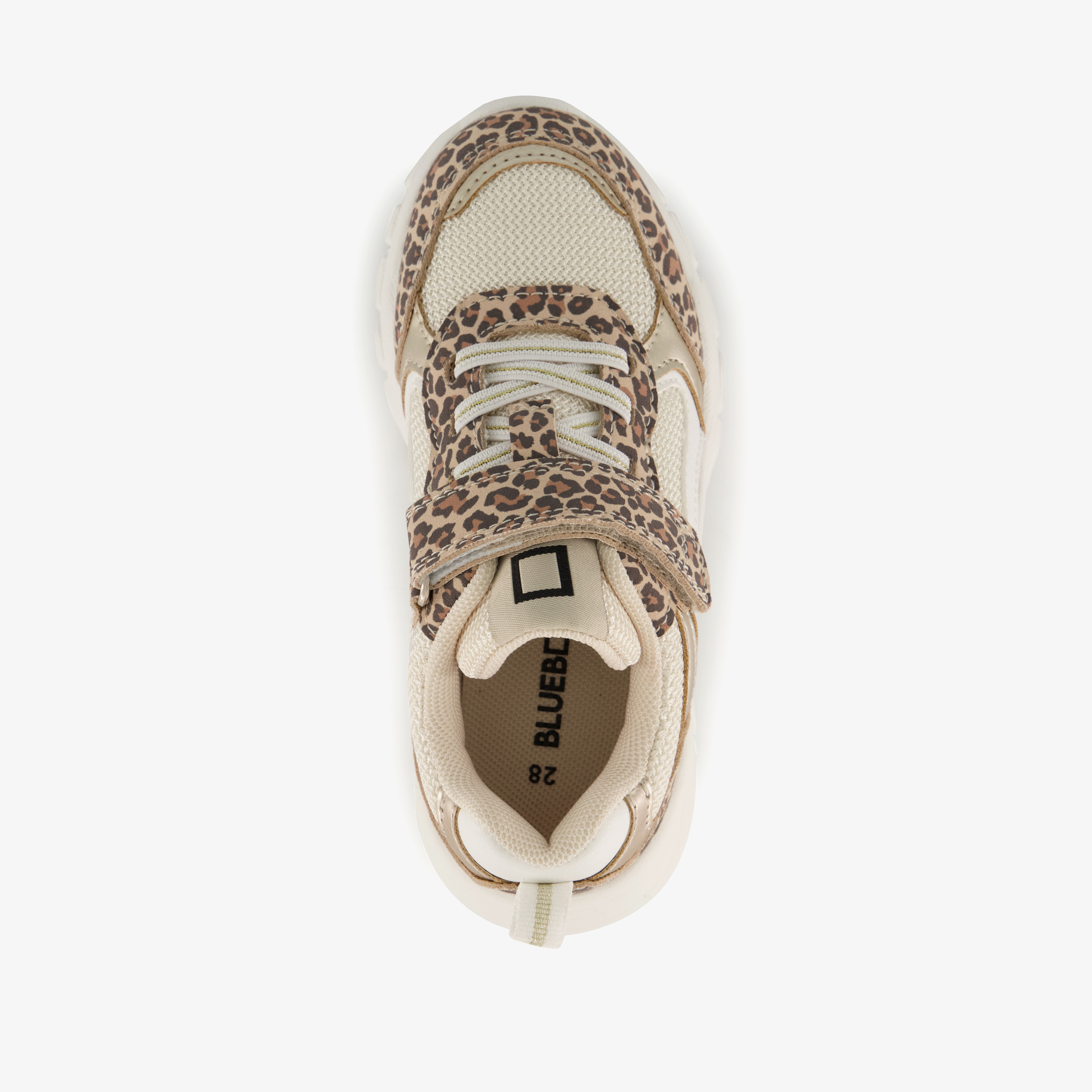 Blue Box meisjes sneakers met panterprint wit – foto 4