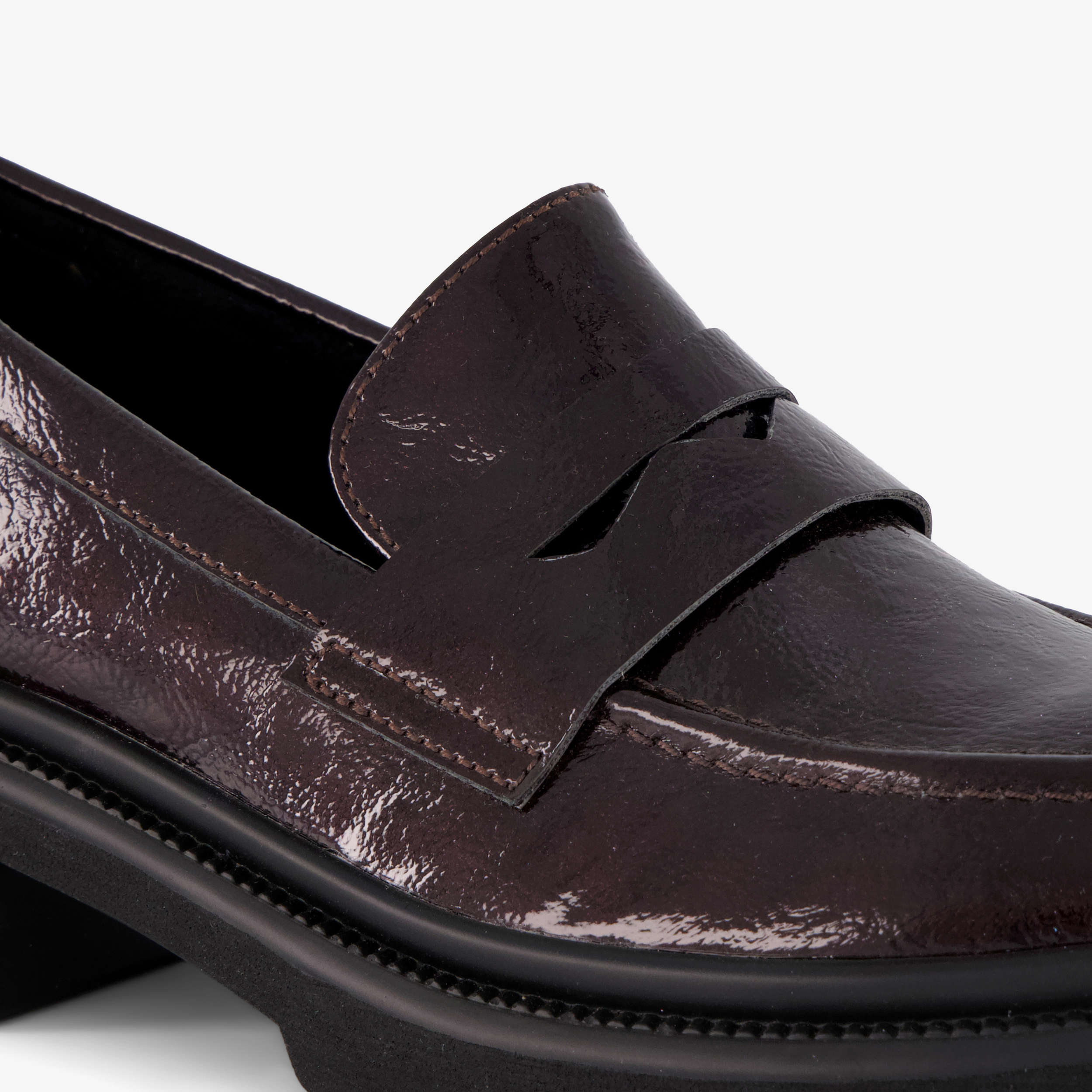 Nova dames lak loafers bordeaux rood – foto 5