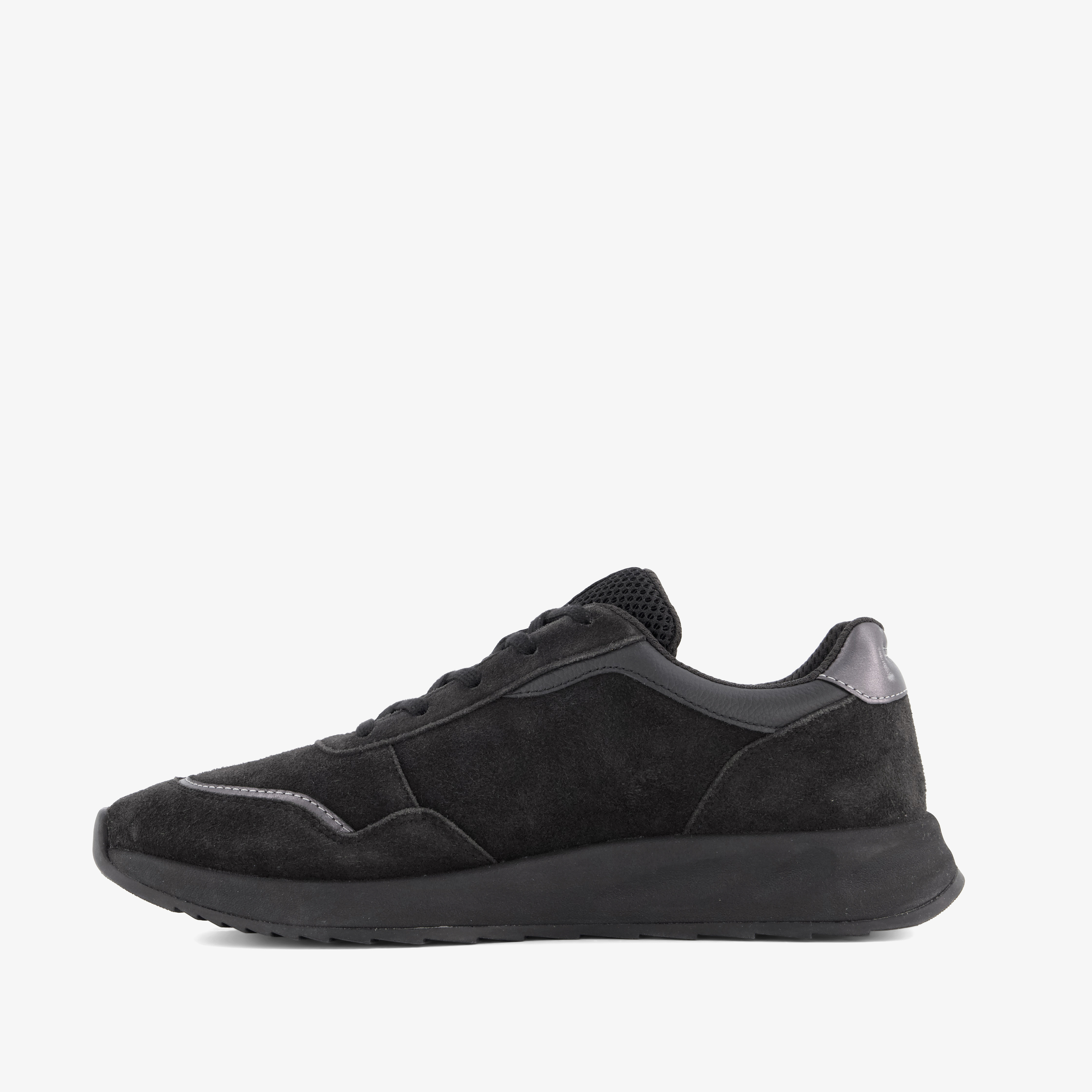 ECCO OTM W Low-Cut suède dames sneakers zwart