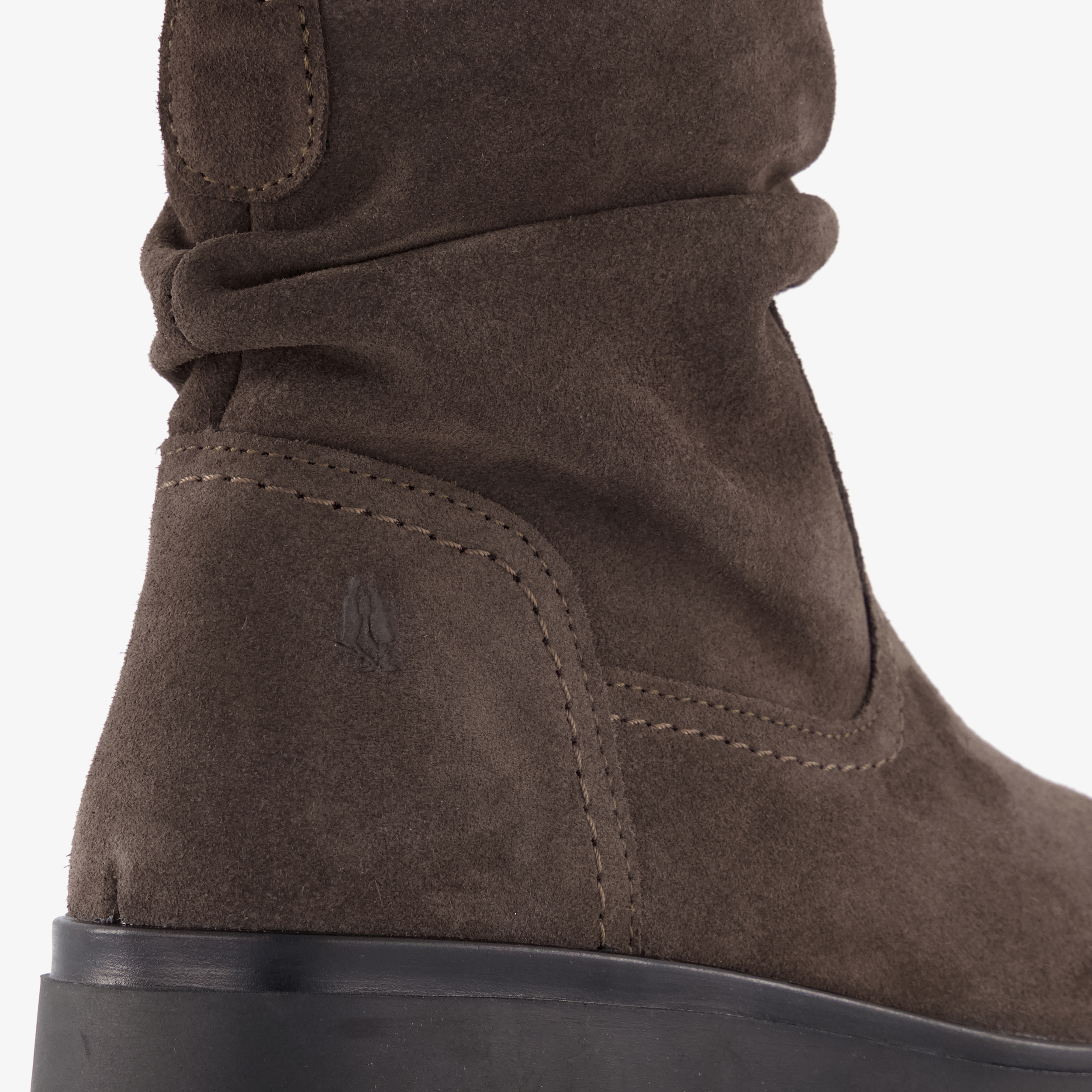 Hush Puppies suède dames enkellaarsjes donkerbruin – foto 5