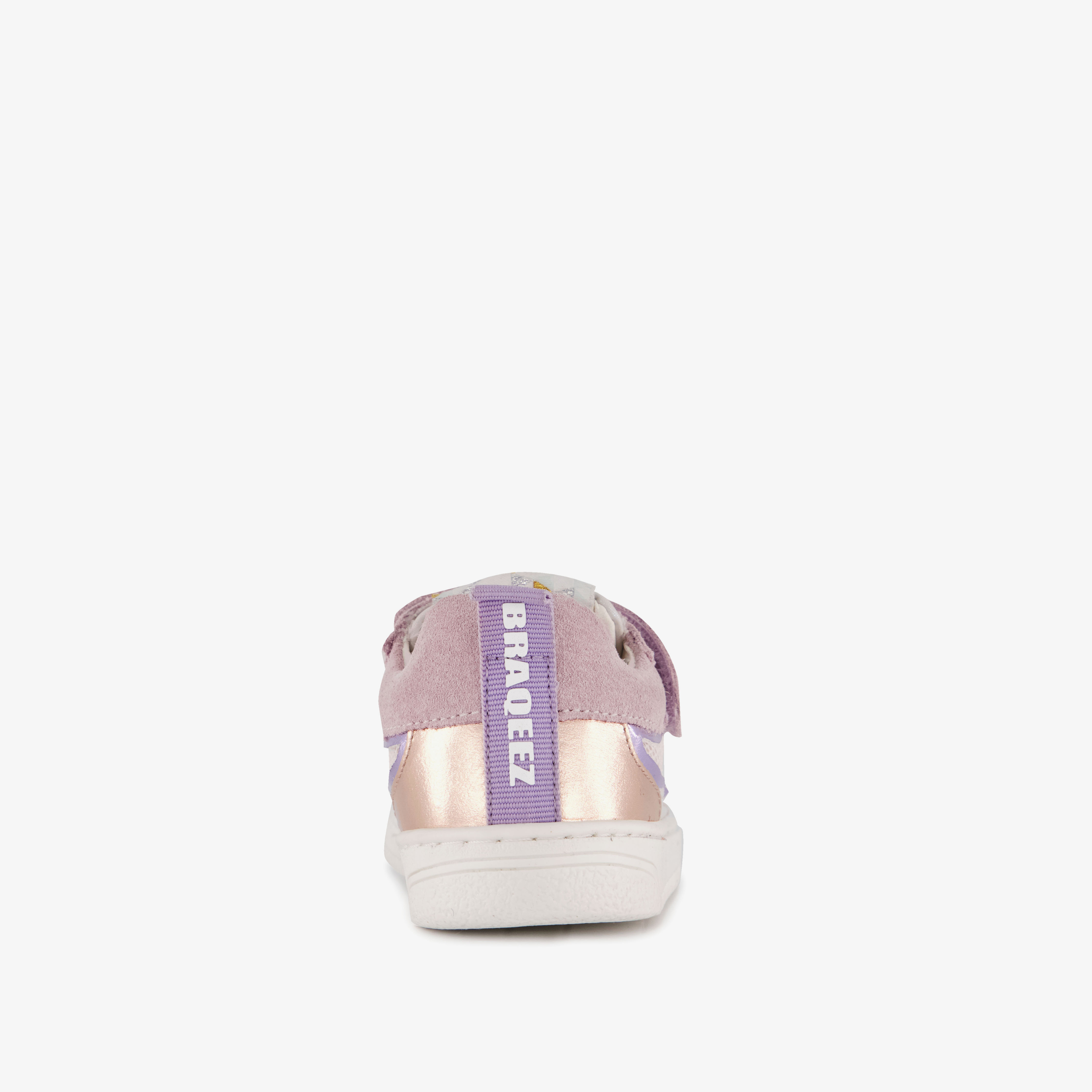 Braqeez leren meisjes sneakers roze paars – foto 2