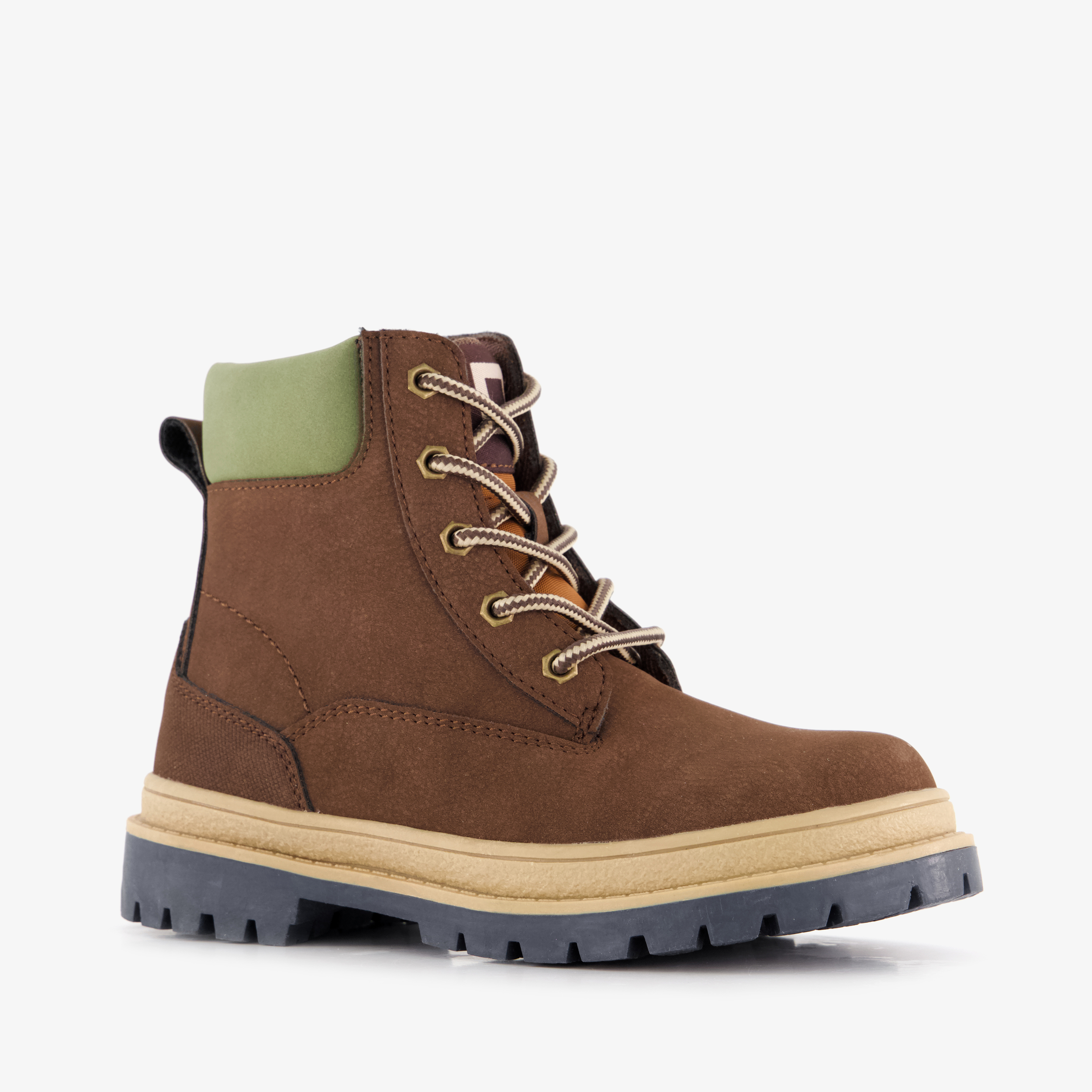 Blue Box jongens veterboots donkerbruin