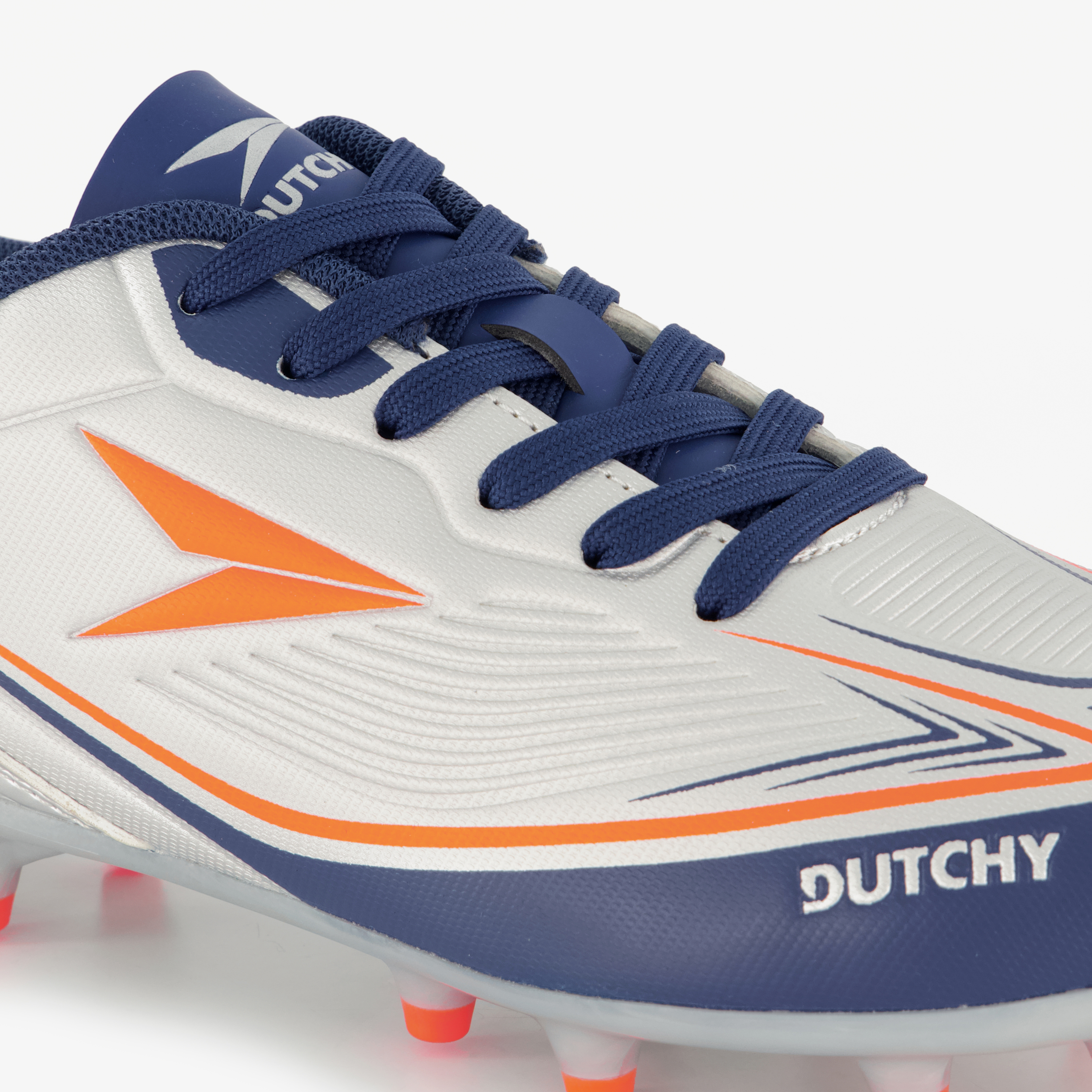 Dutchy FG kinder voetbalschoenen grijs blauw meisjes veldschoenen – foto 5
