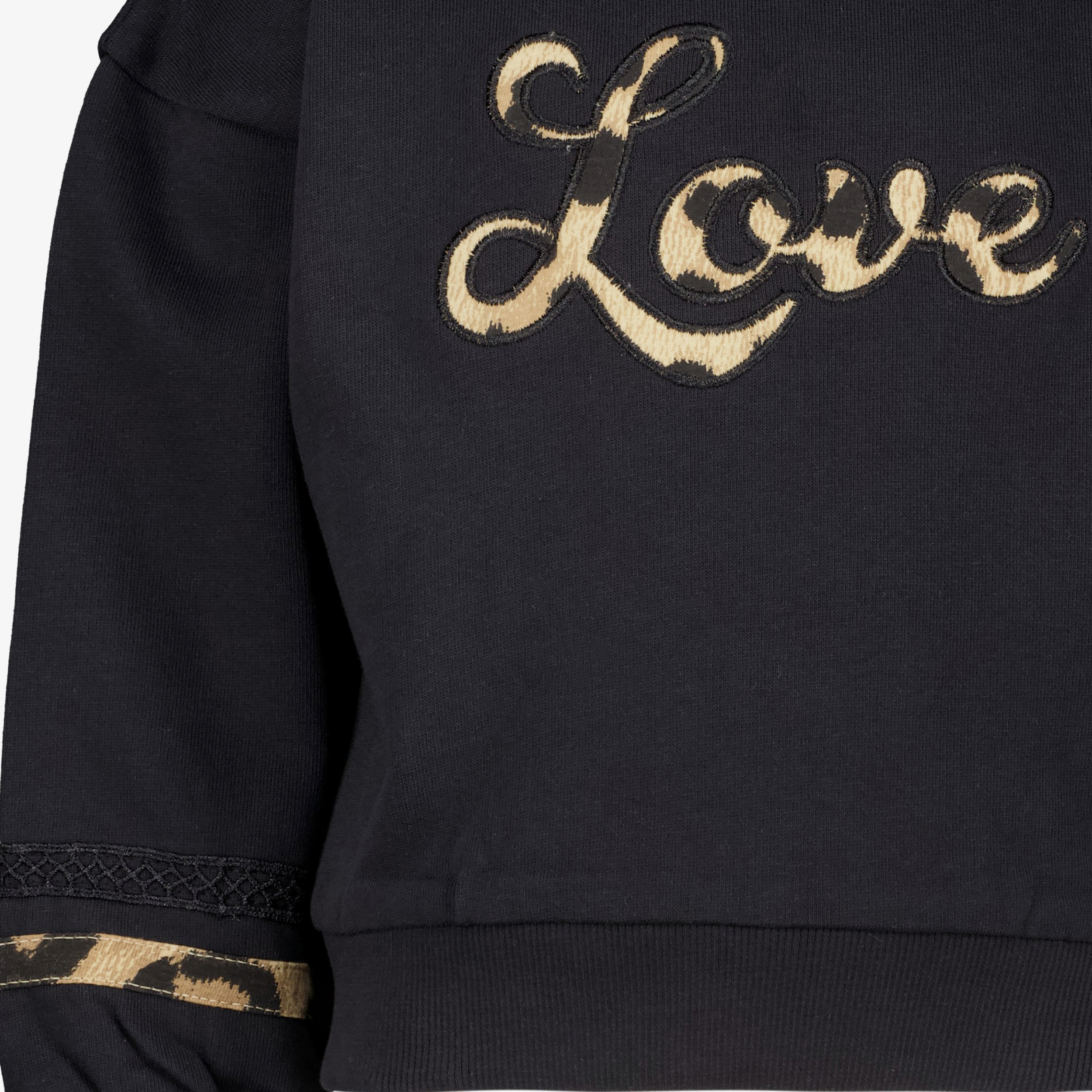 TwoDay meisjes sweater met panterprint details zwart truien & vesten – foto 2