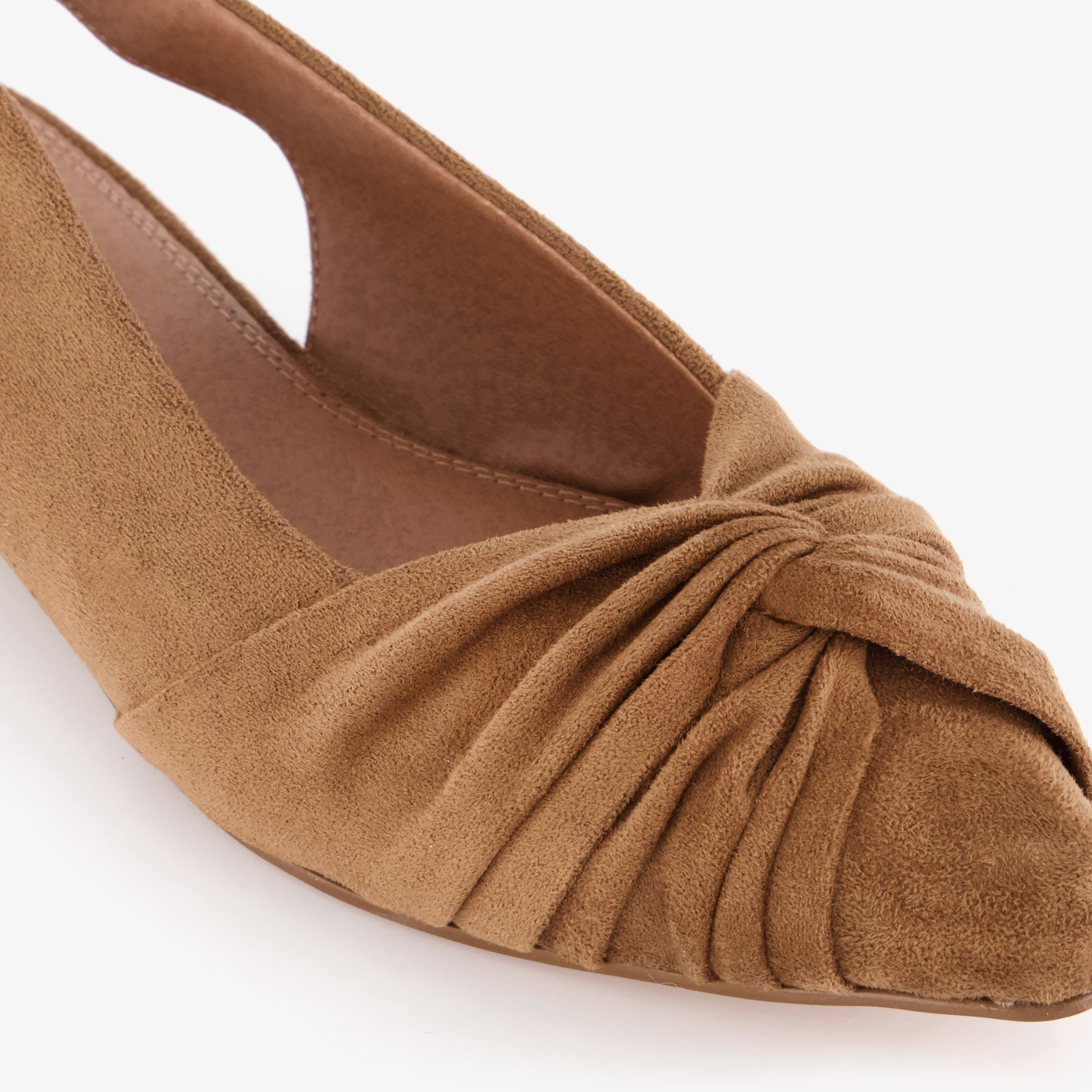 Nova dames slingbacks met knoop cognac – foto 5