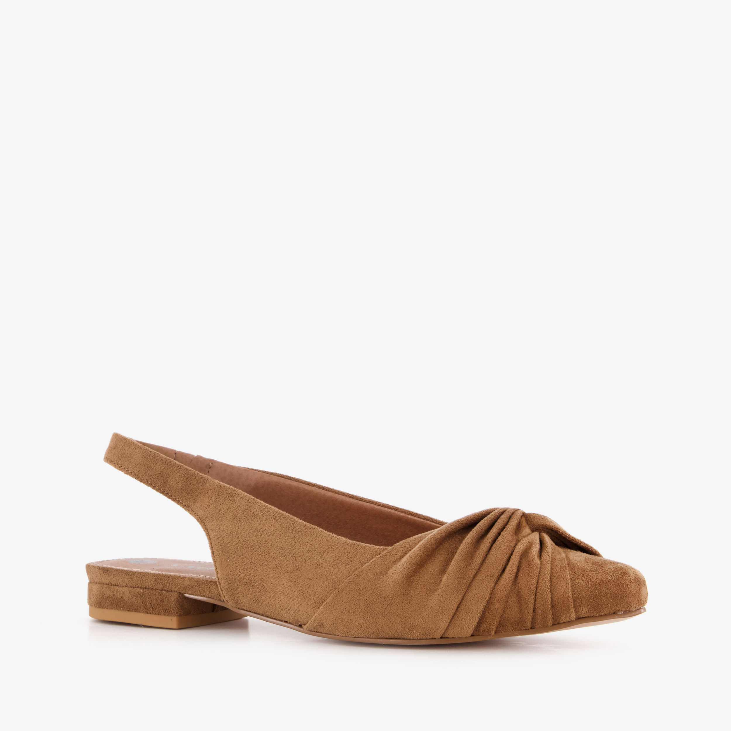 Nova dames slingbacks met knoop cognac