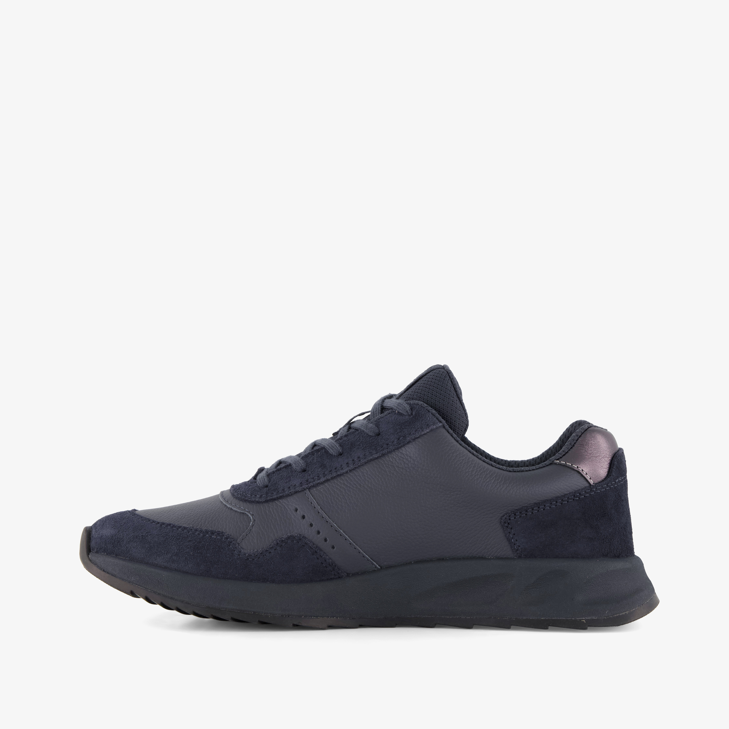 ECCO OTM W Low-Cut leren dames sneakers zwart