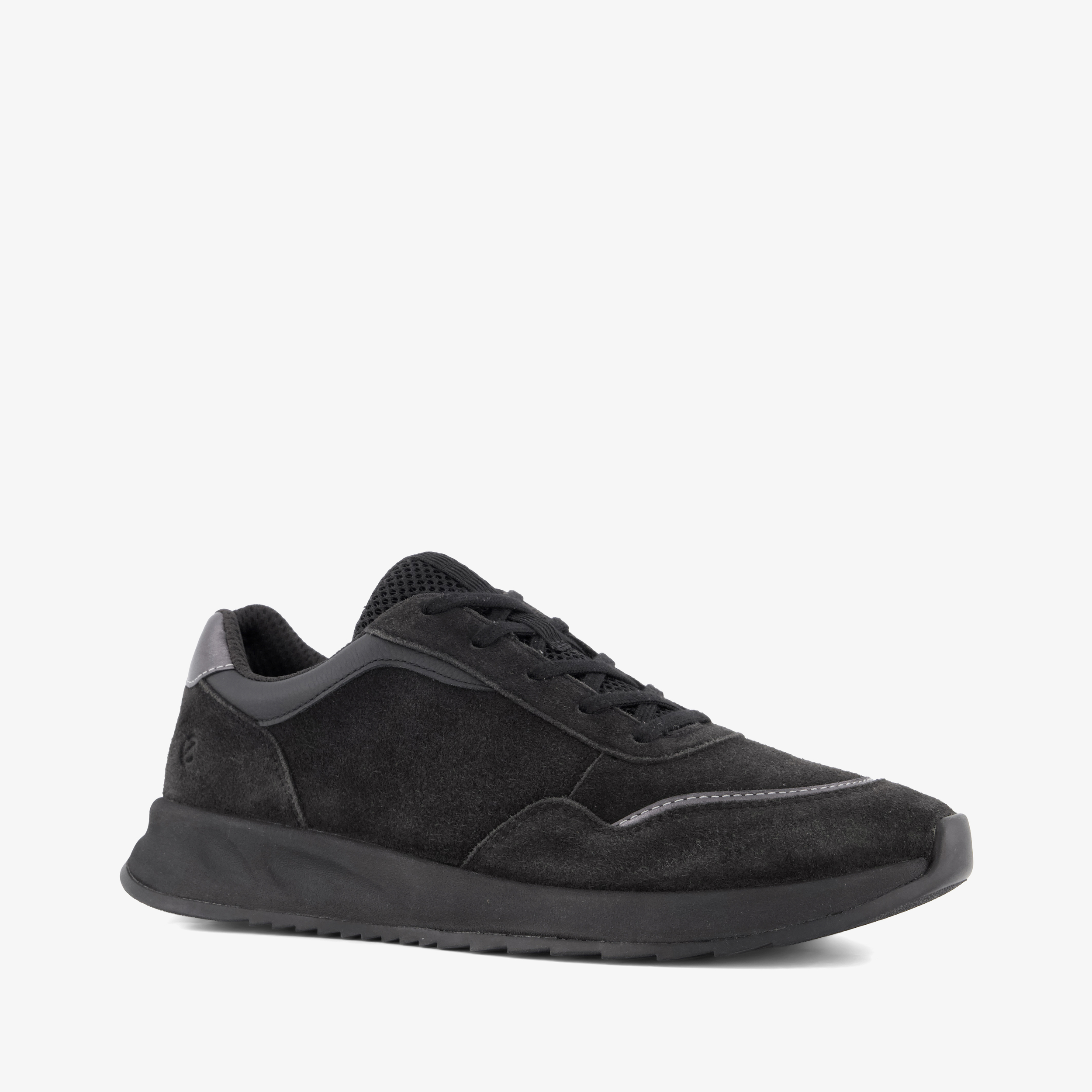 ECCO OTM W Low-Cut suède dames sneakers zwart
