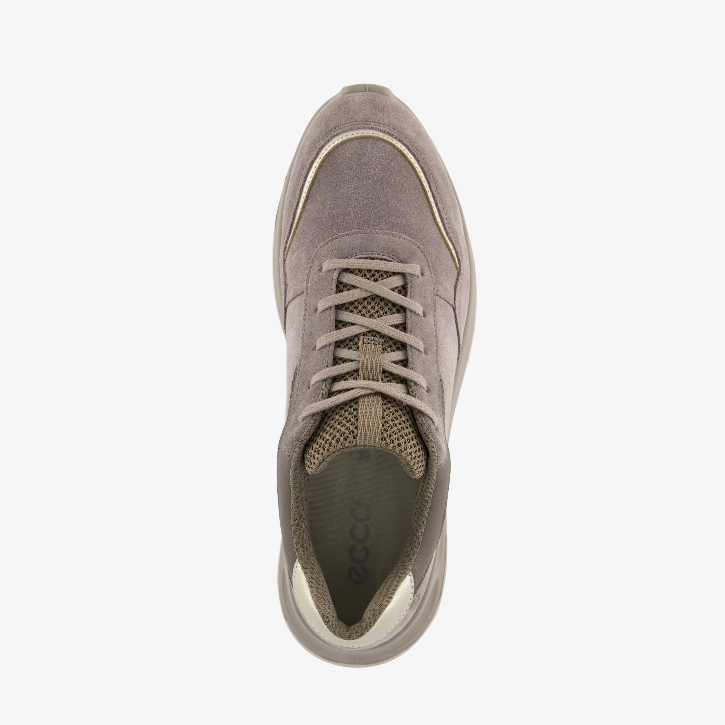 ECCO OTM W Low-Cut suède dames sneakers taupe – foto 4