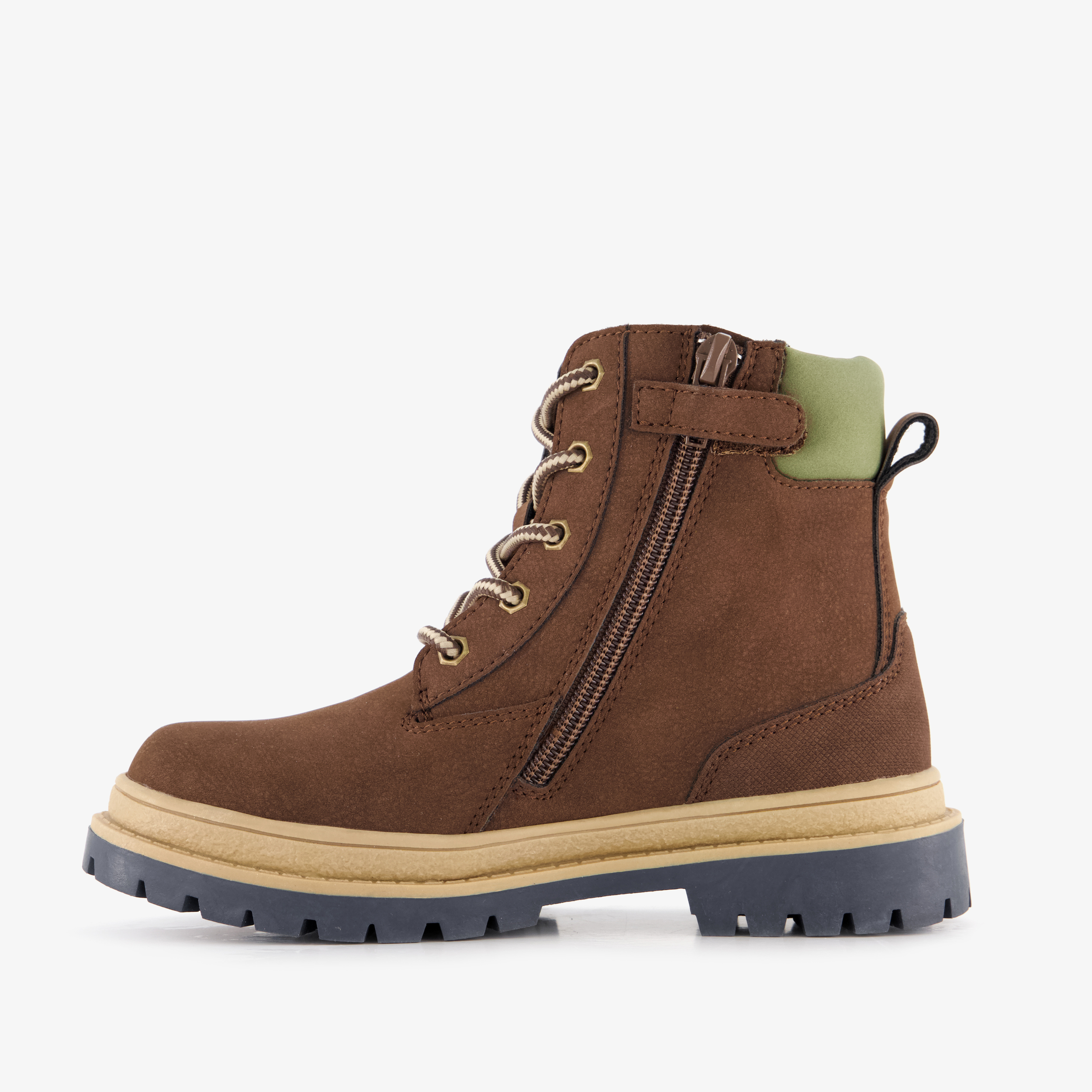 Blue Box jongens veterboots donkerbruin