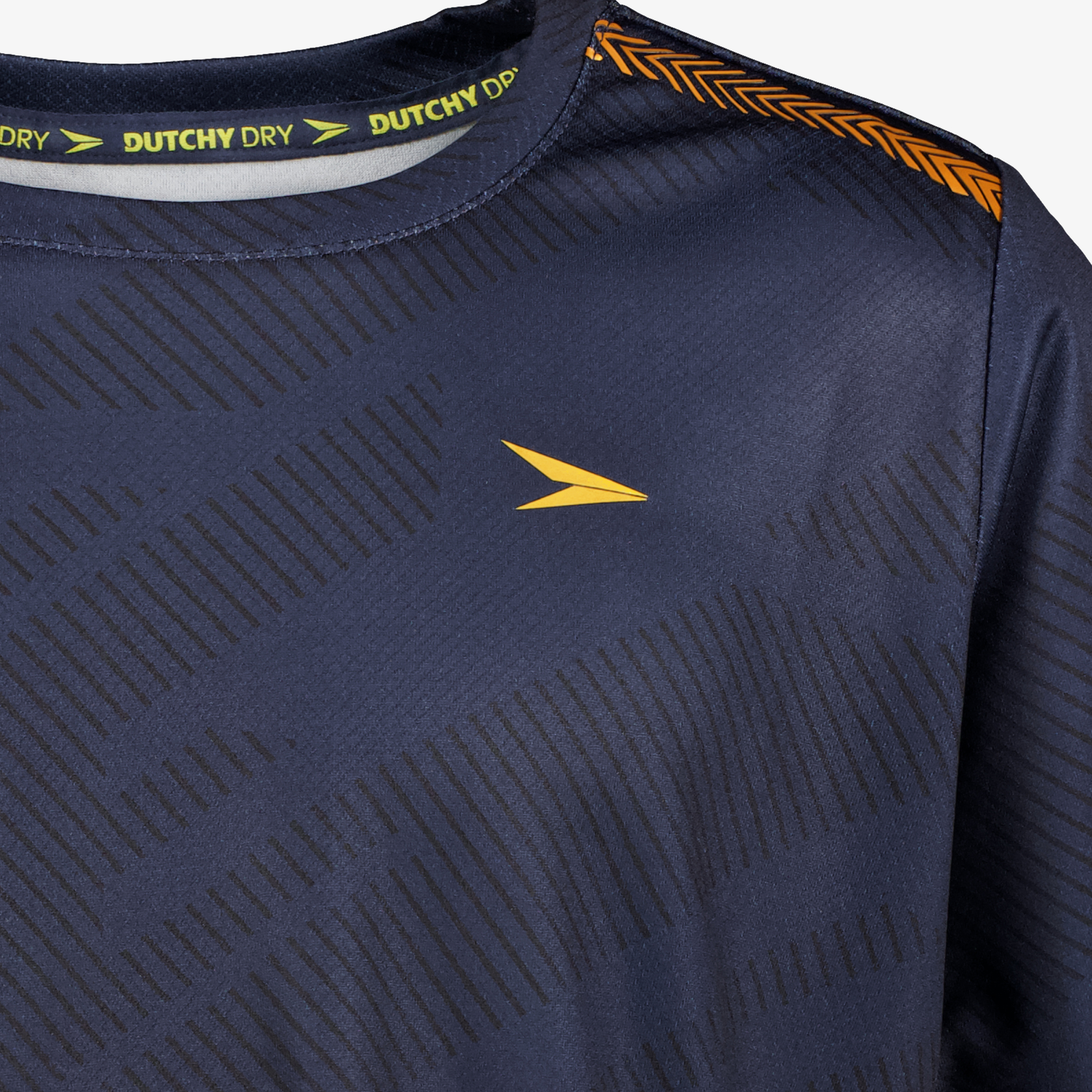 Dutchy Dry kinder voetbal T-shirt donkerblauw geel meisjes sport & spel – foto 2