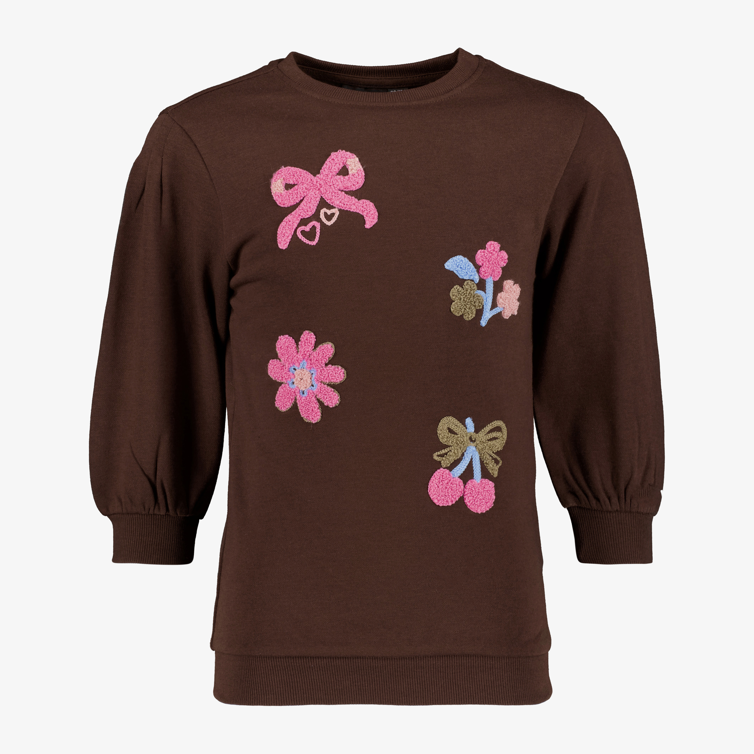 TwoDay meisjes sweater jurk bruin truien & vesten
