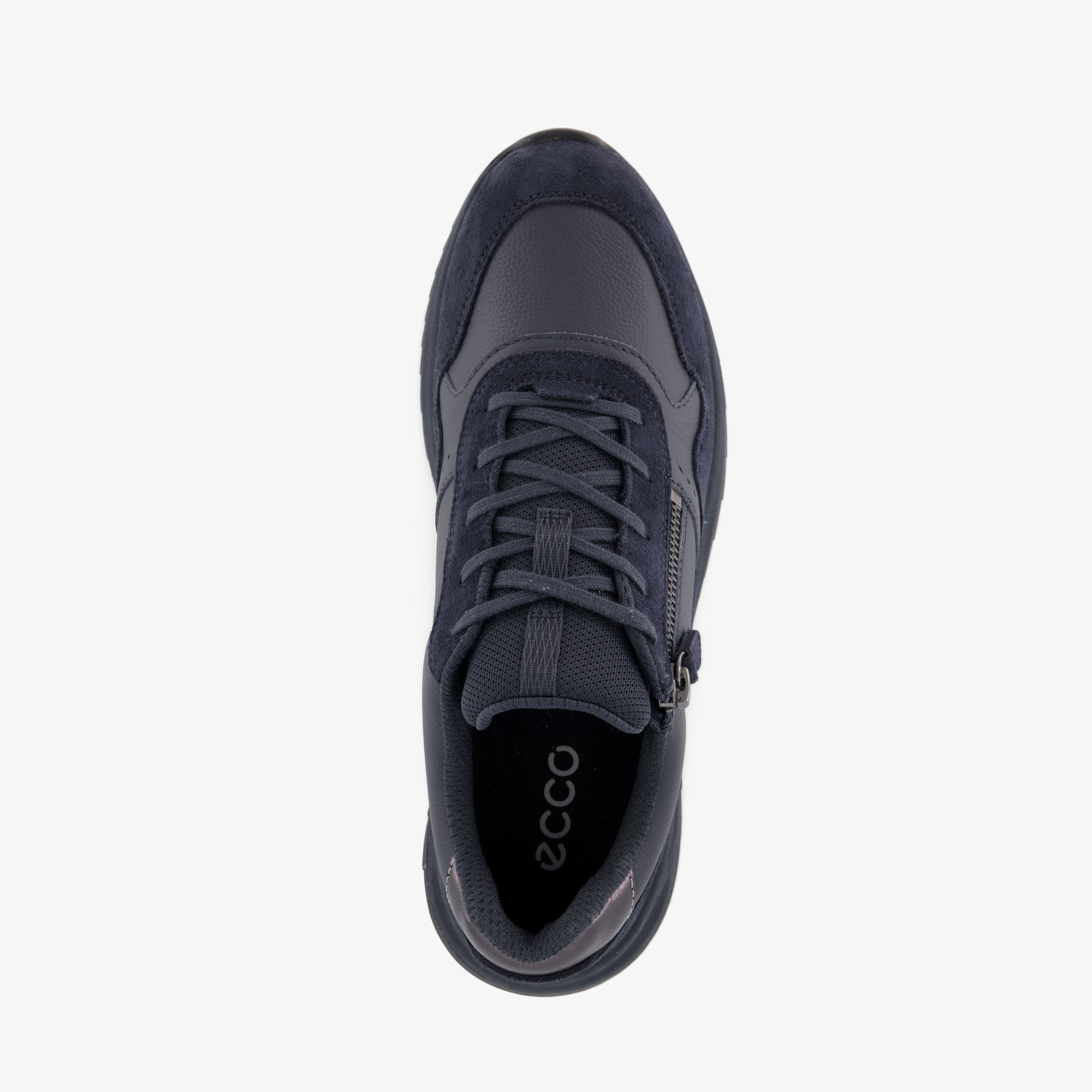 ECCO OTM W Low-Cut leren dames sneakers zwart – foto 4