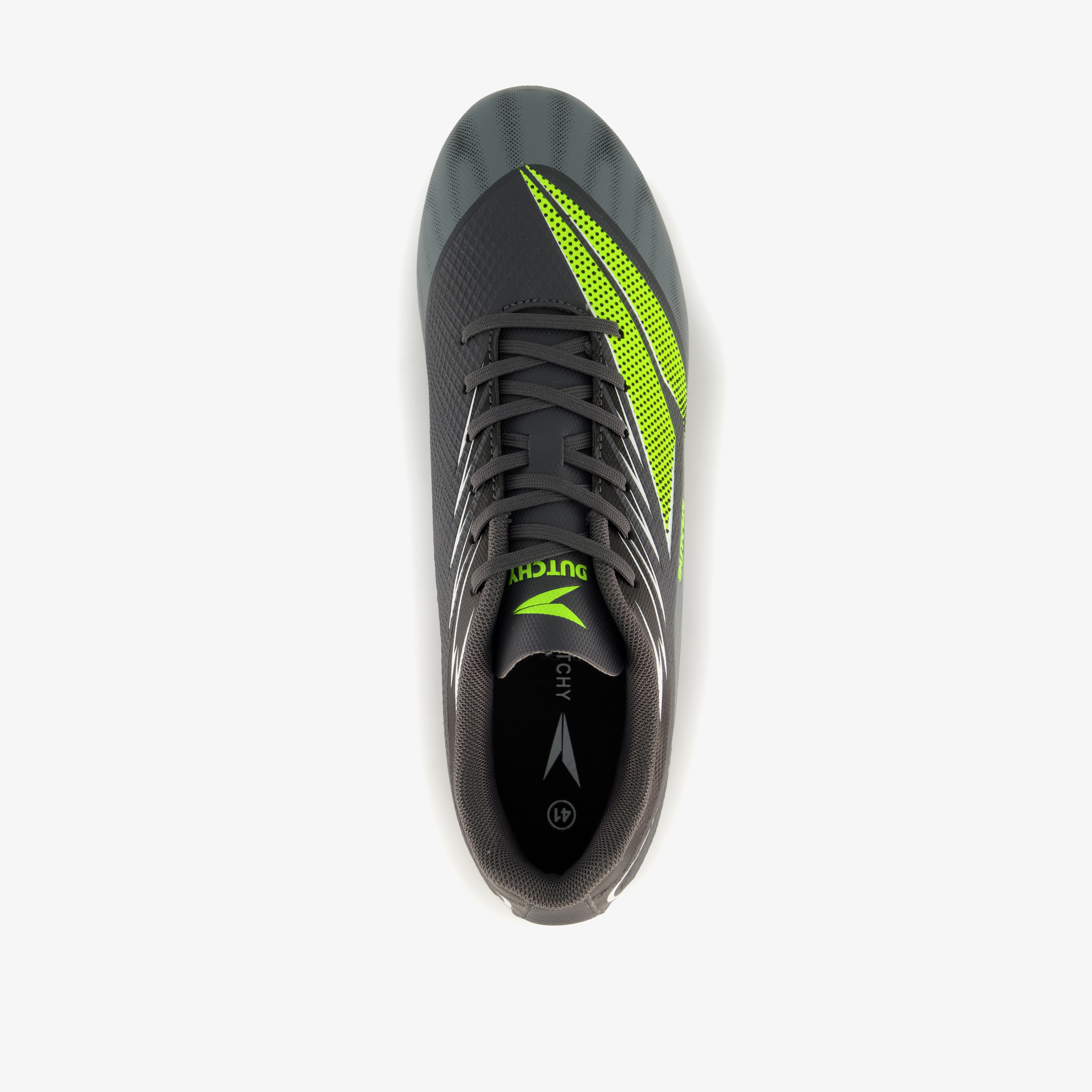 Dutchy FG heren voetbalschoenen grijs groen veldschoenen – foto 4