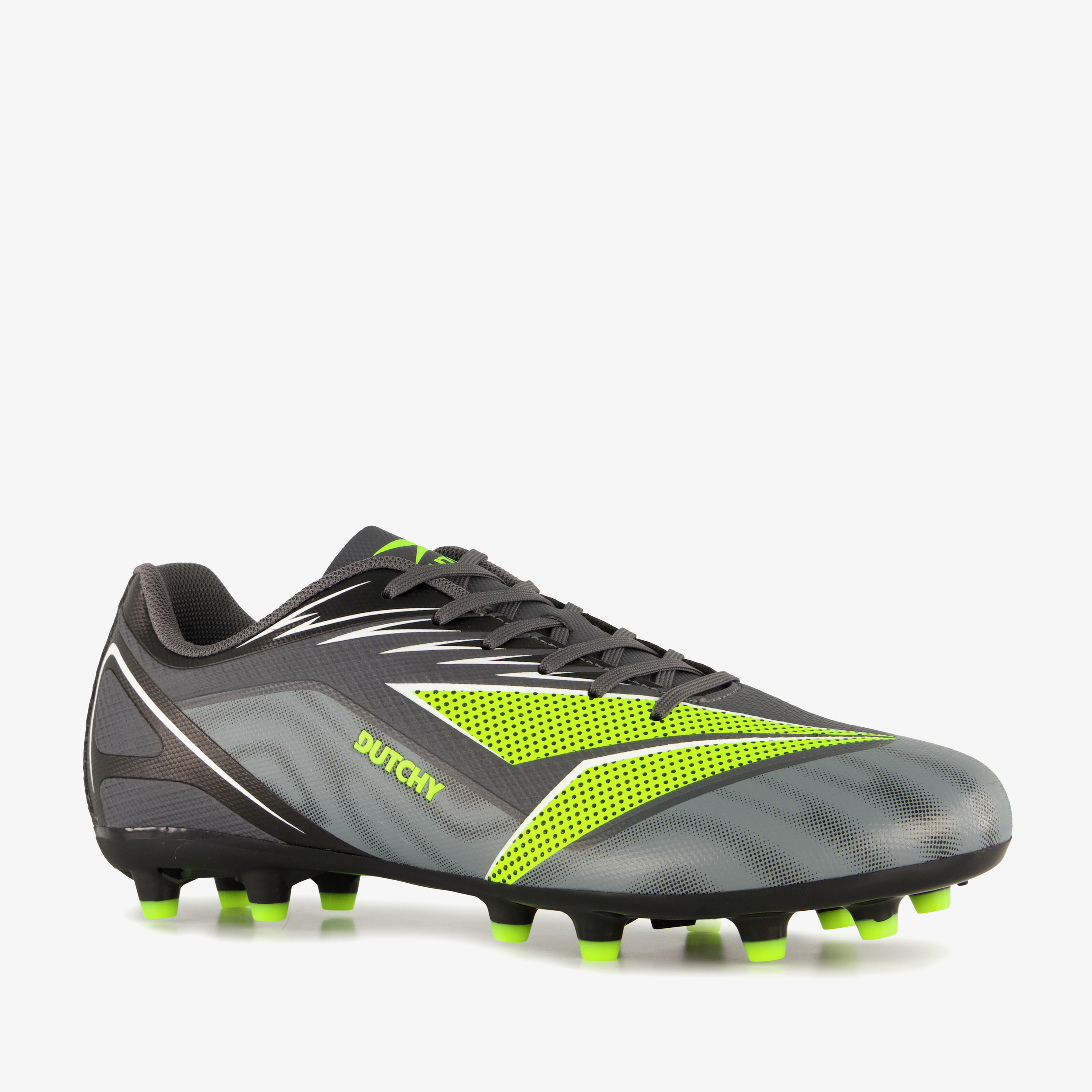 Dutchy FG heren voetbalschoenen grijs groen veldschoenen
