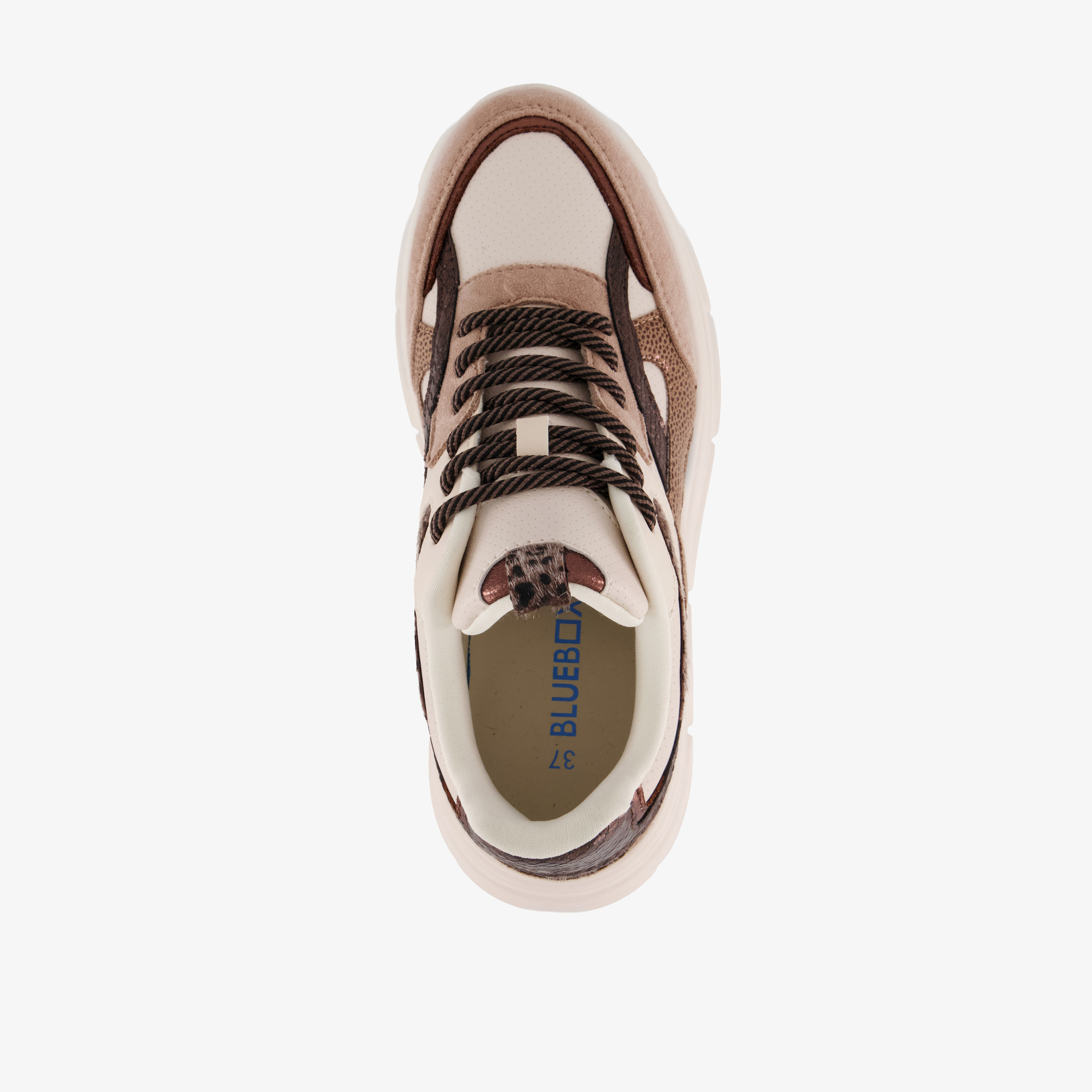 Blue Box dames dad sneakers beige bruin – foto 4