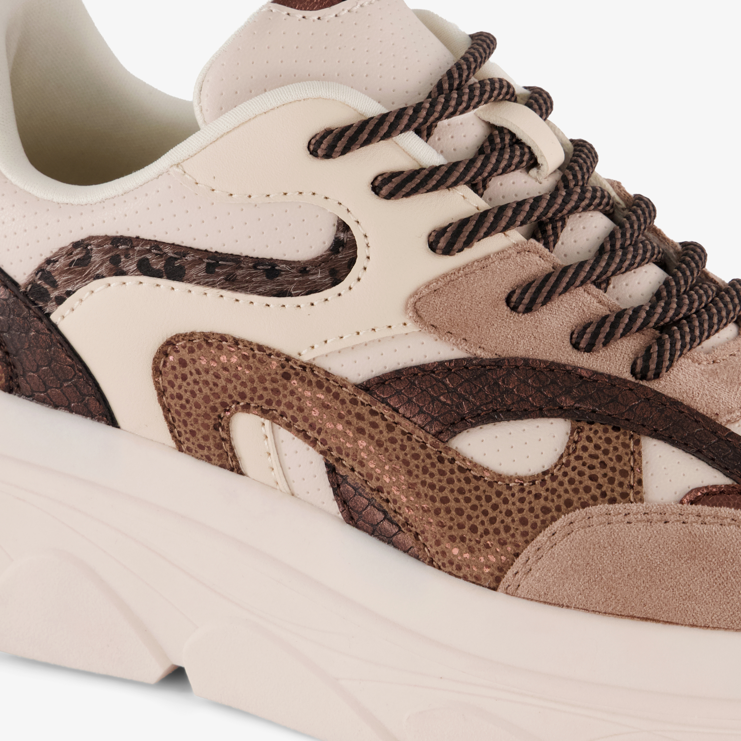Blue Box dames dad sneakers beige bruin – foto 5