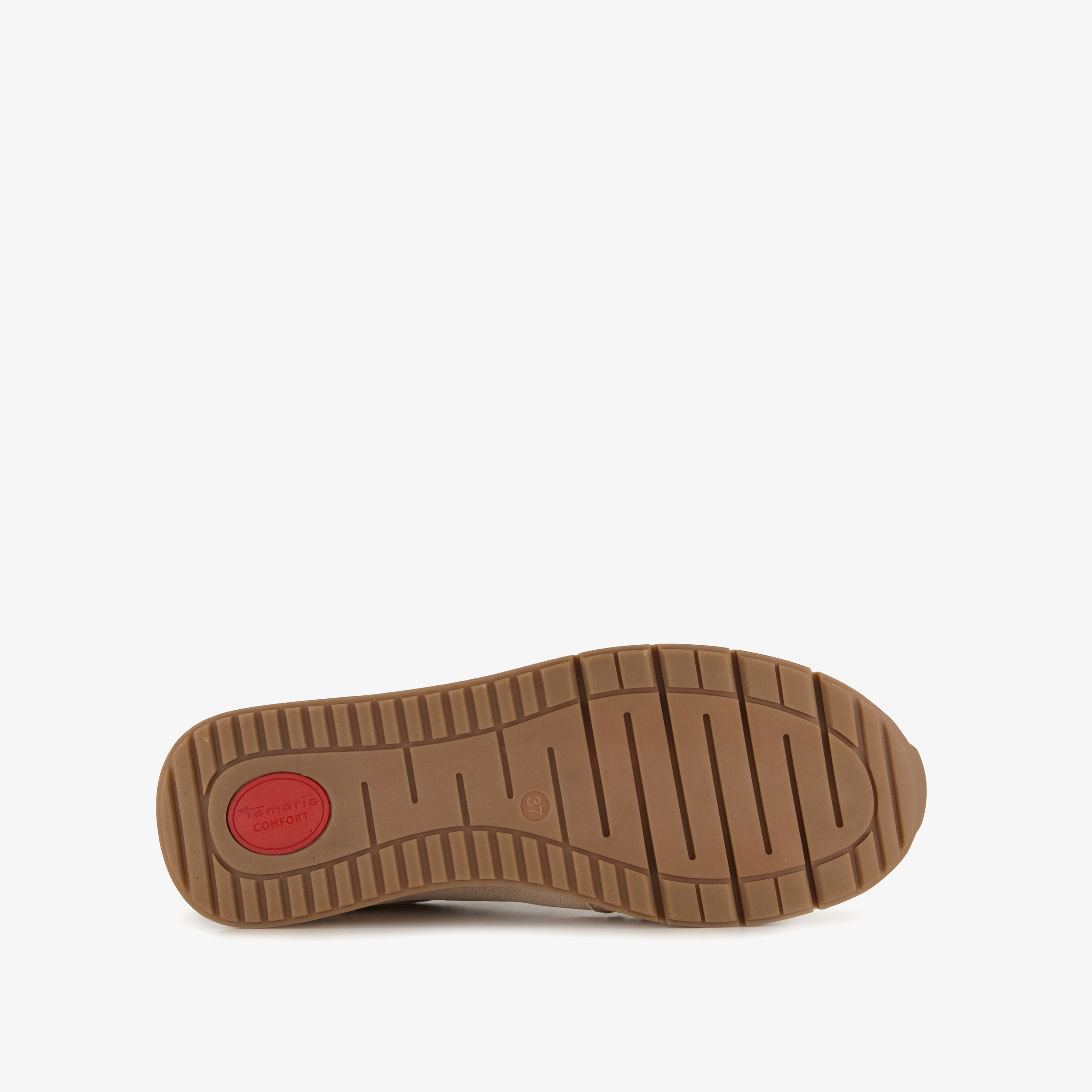 Tamaris Comfort leren dames sneakers beige – foto 3