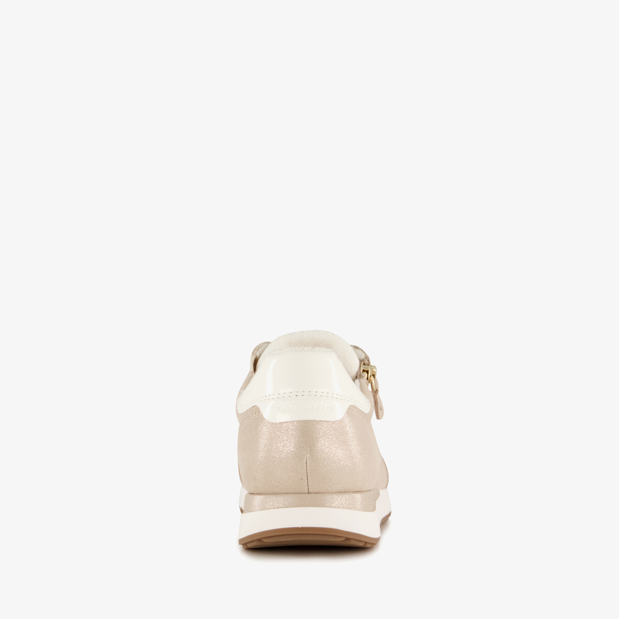 Tamaris Comfort leren dames sneakers beige – foto 2