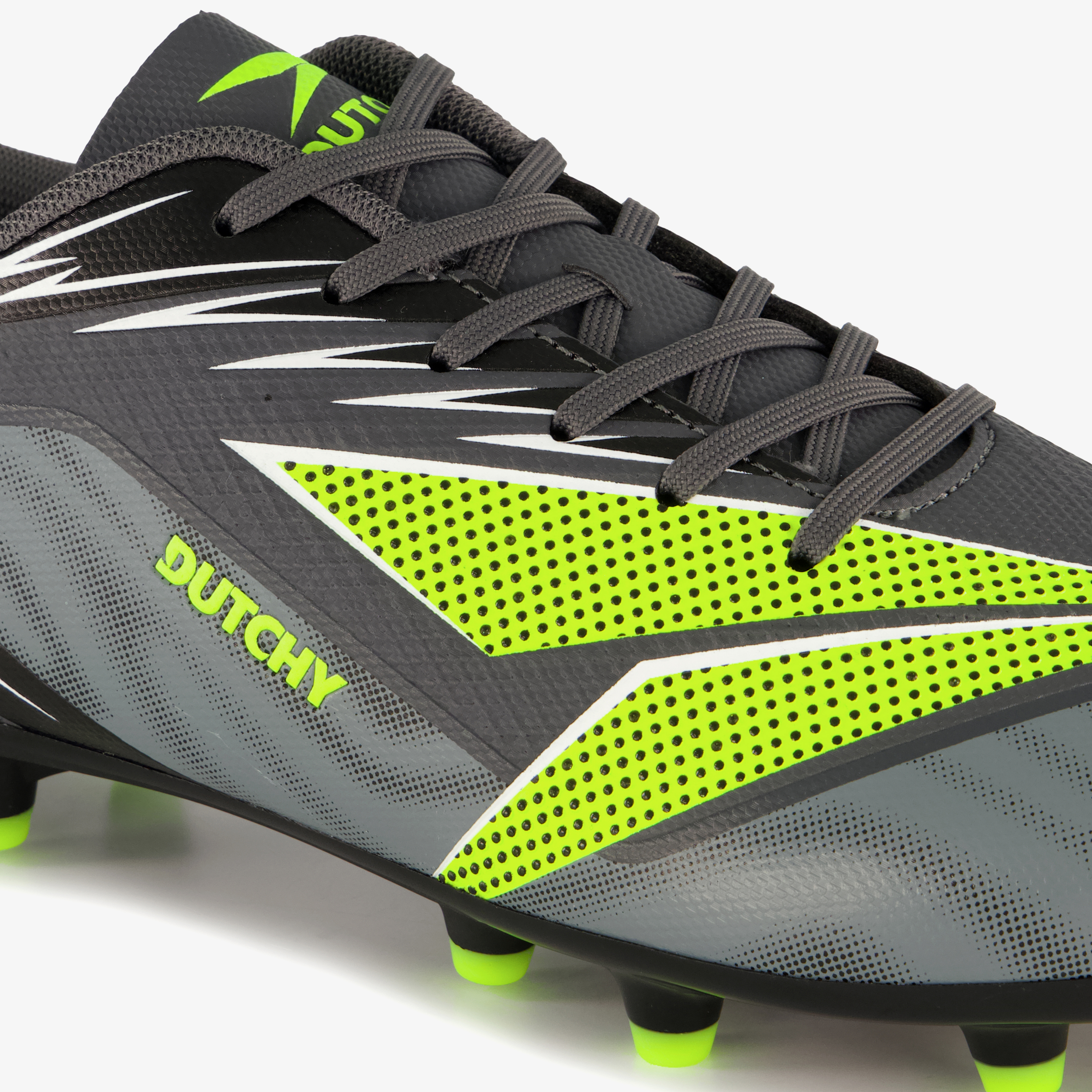Dutchy FG heren voetbalschoenen grijs groen veldschoenen – foto 5