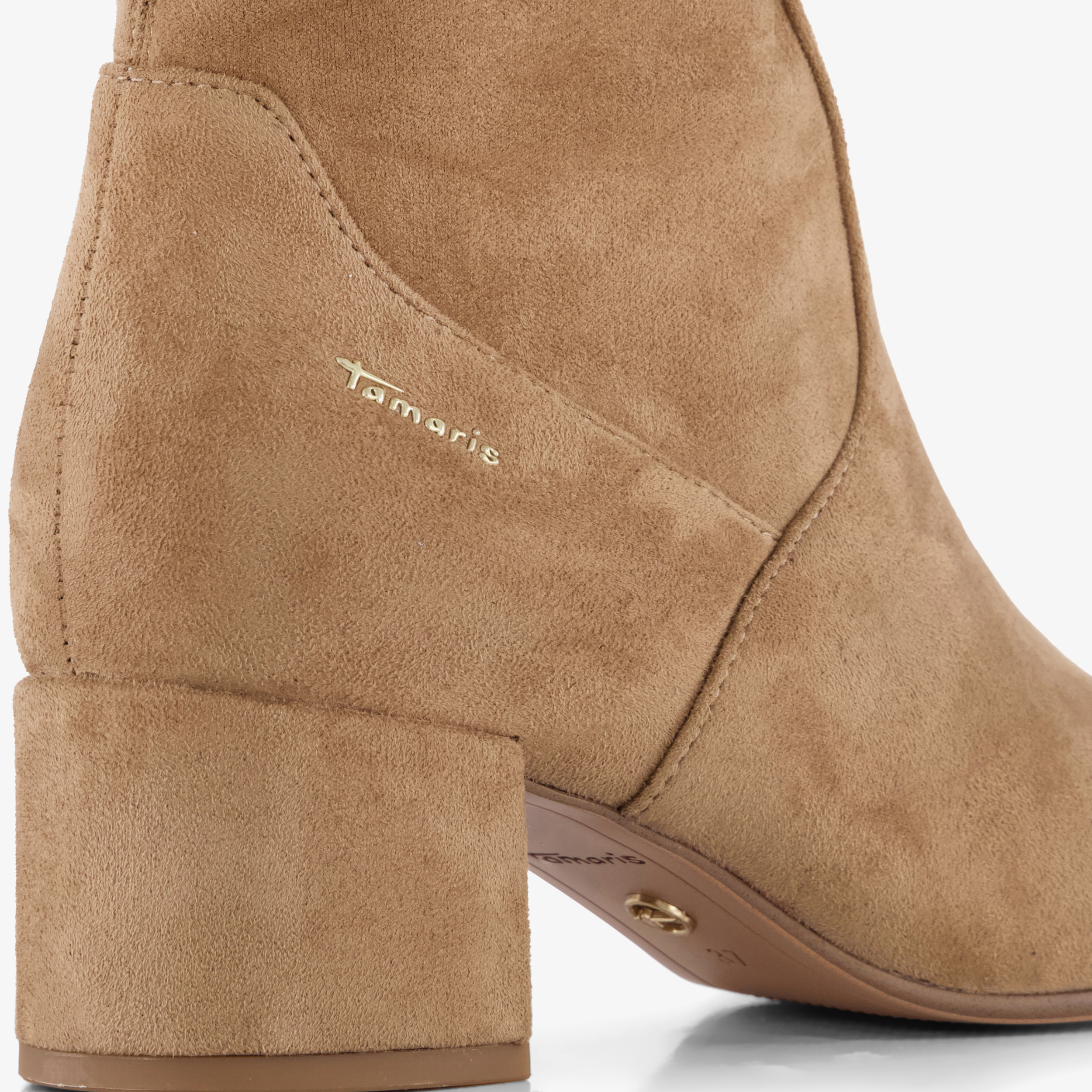 Tamaris hoge dames stretchlaarzen beige – foto 5