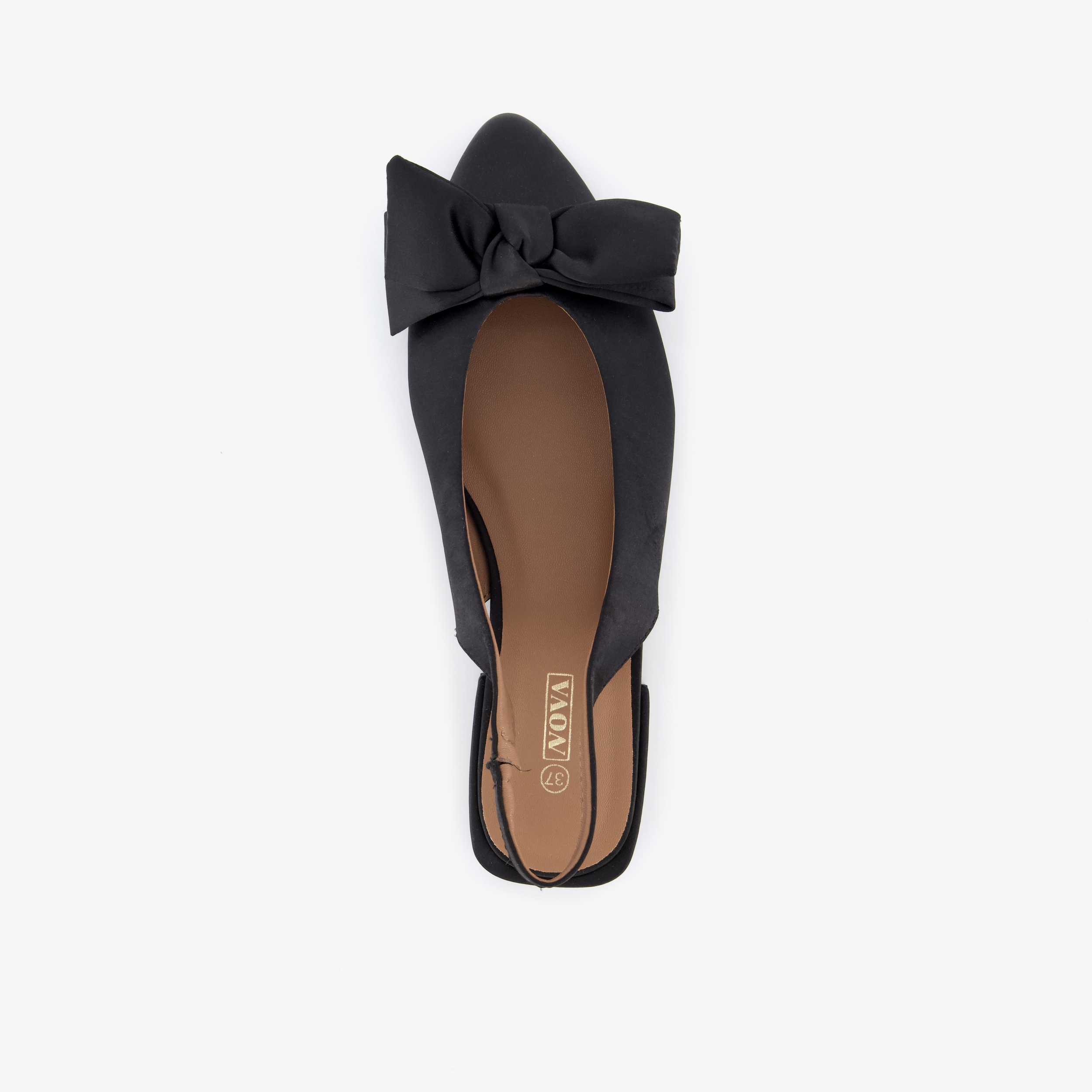 Nova dames slingbacks met strik zwart – foto 4