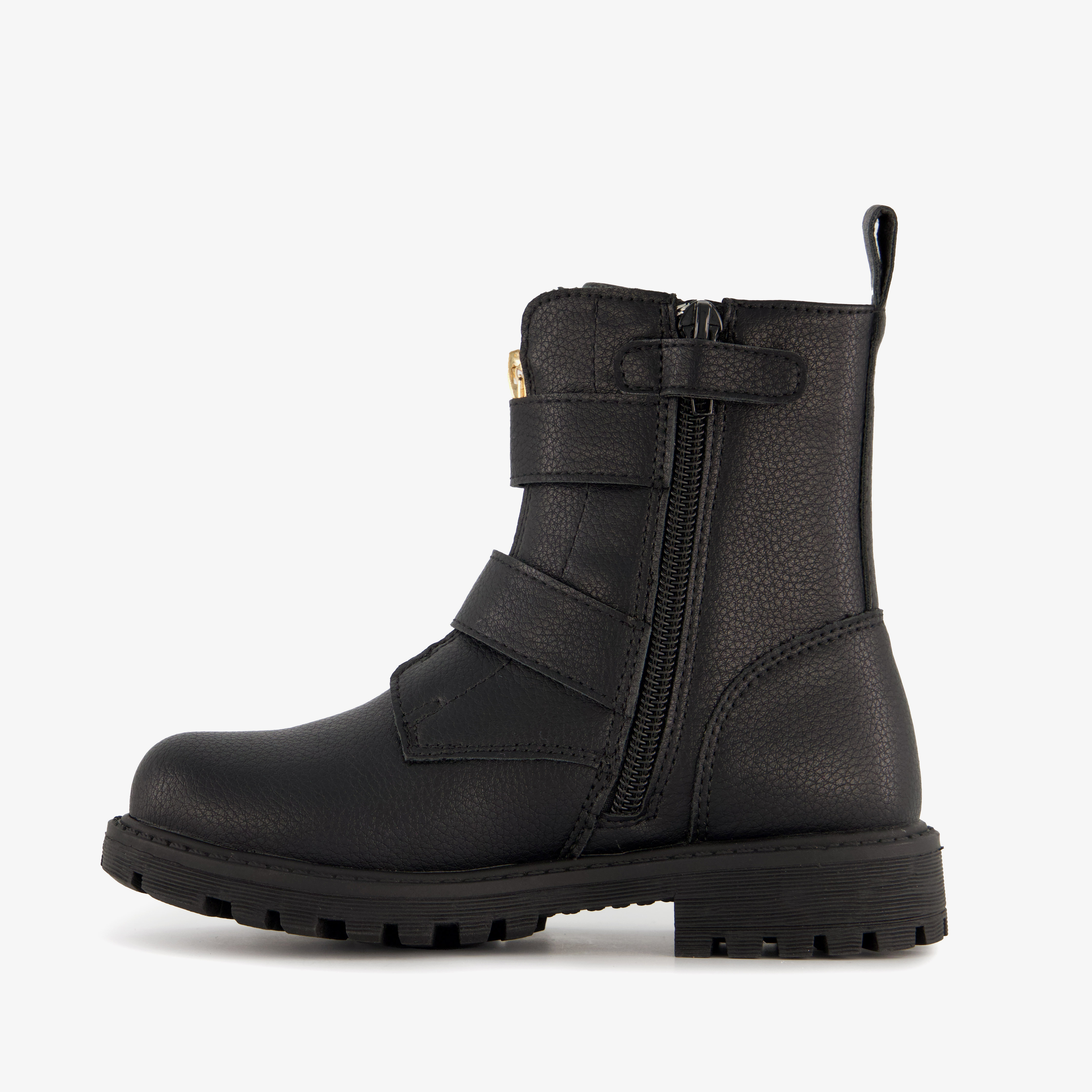 Blue Box meisjes biker boots met studs zwart