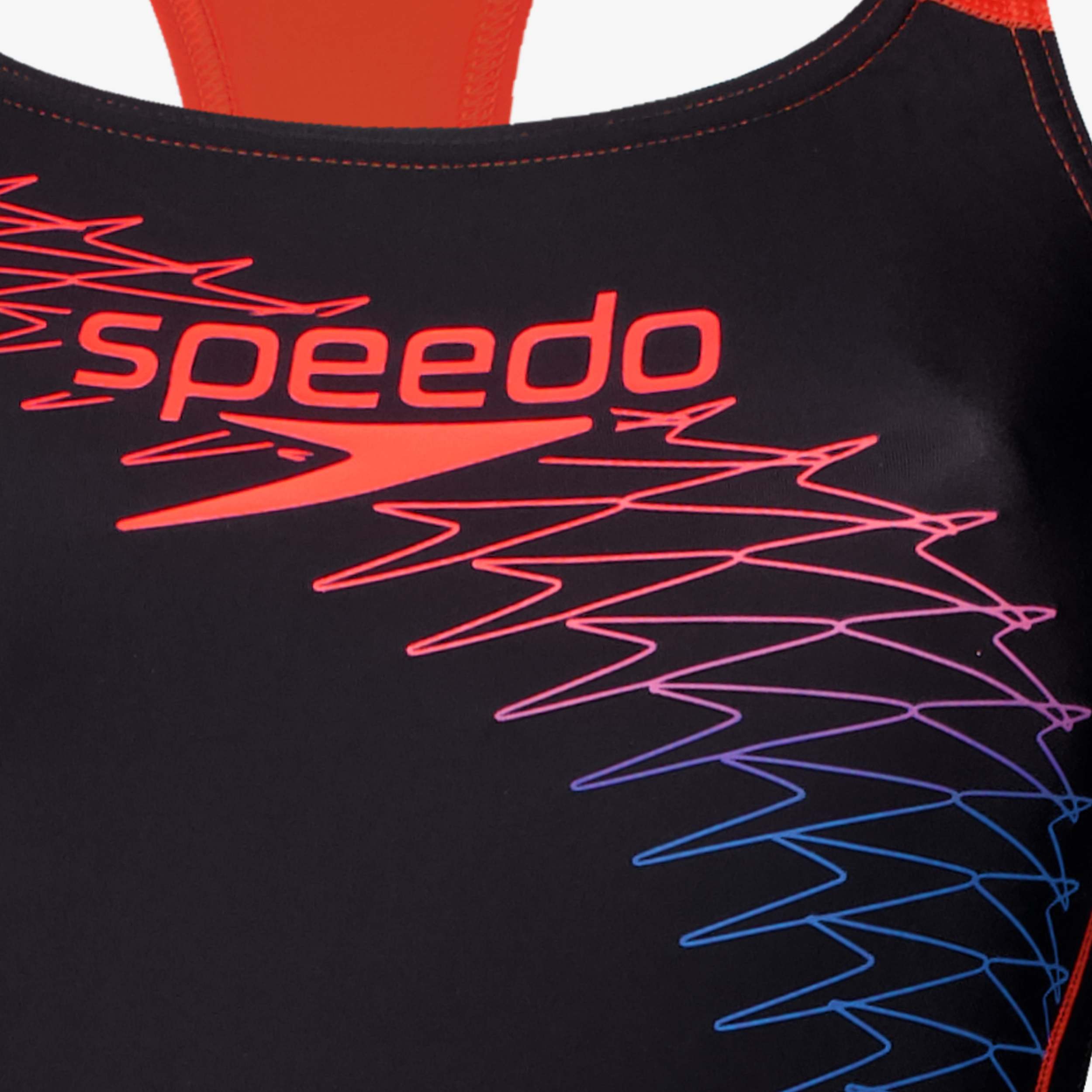Speedo Eco Medley Logo Medalist dames badpak zwart rood badmode – foto 2