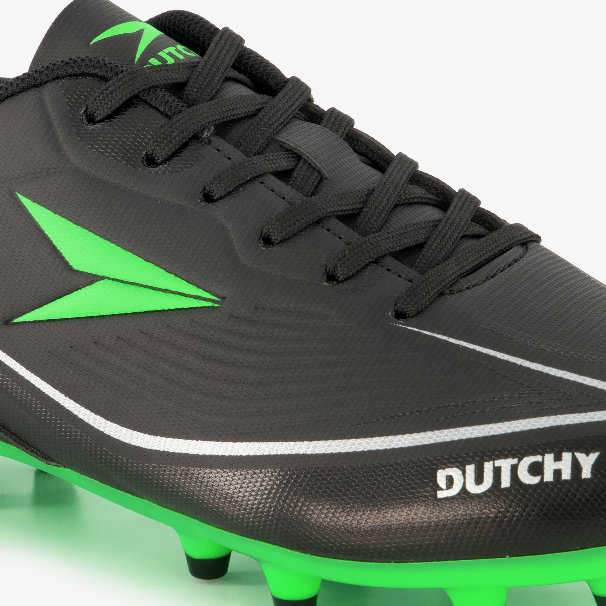 Dutchy FG kinder voetbalschoenen zwart groen meisjes veldschoenen – foto 5