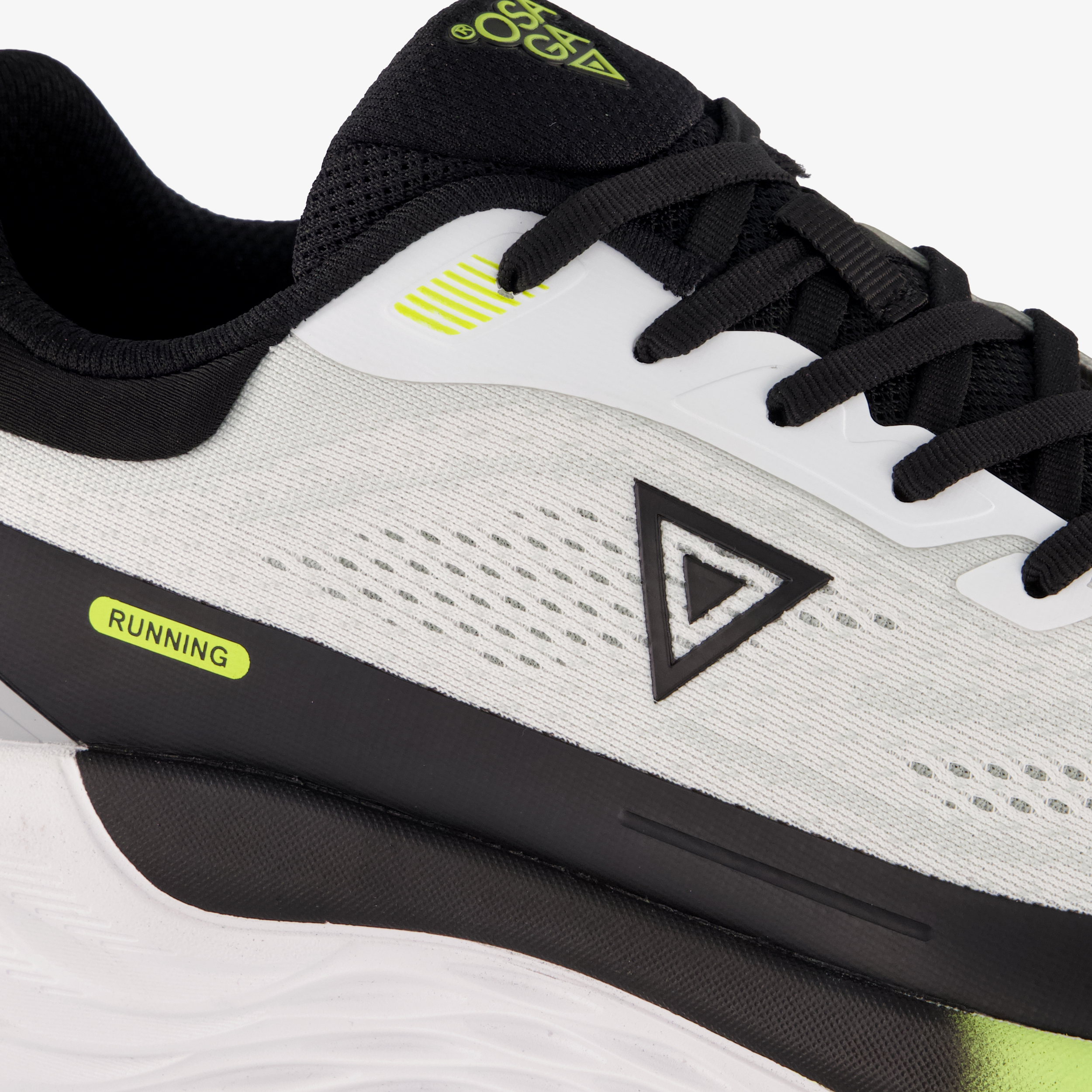 Osaga heren hardloopschoenen wit zwart – foto 5