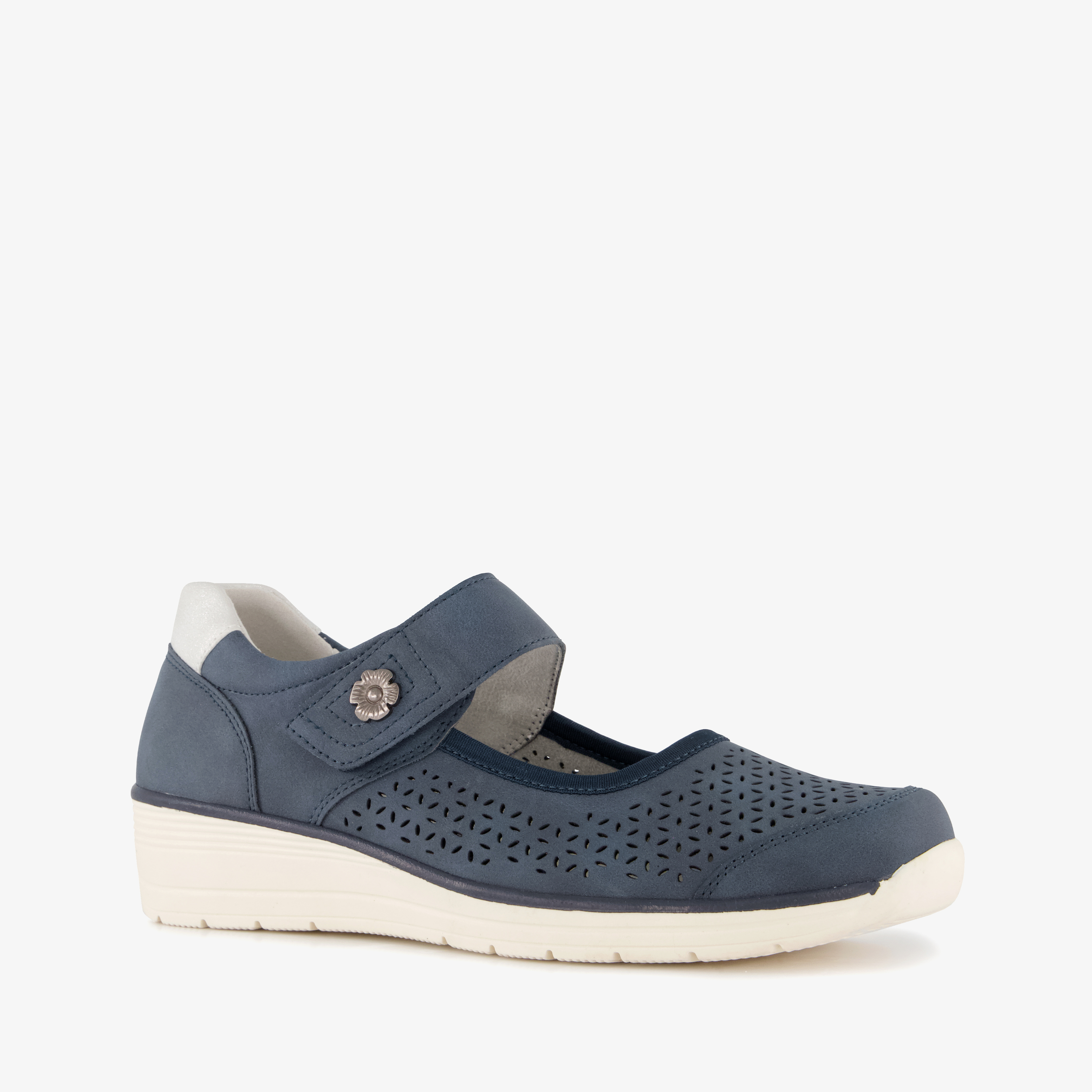 Natuform dames ballerina's donkerblauw