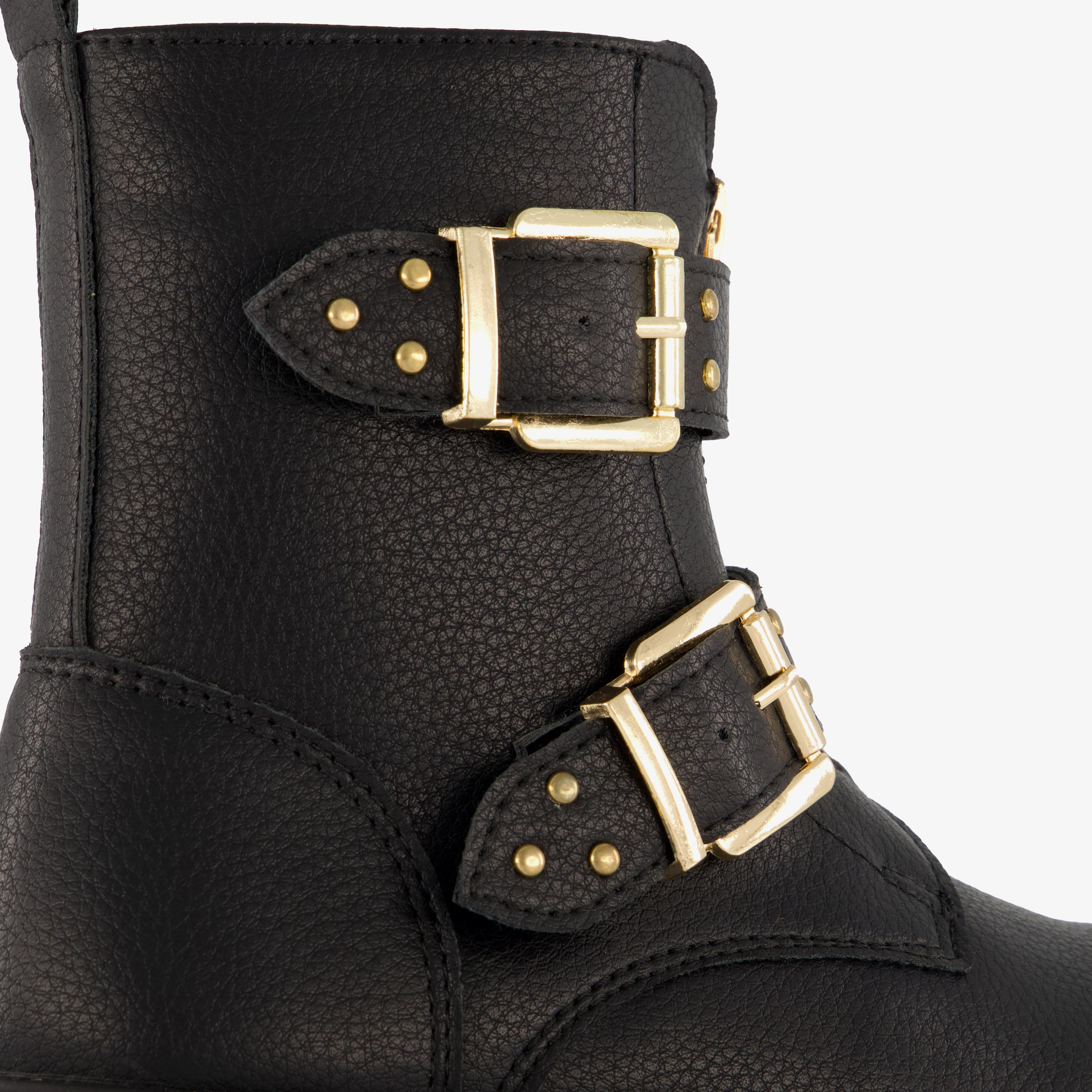 Blue Box meisjes biker boots met studs zwart – foto 5