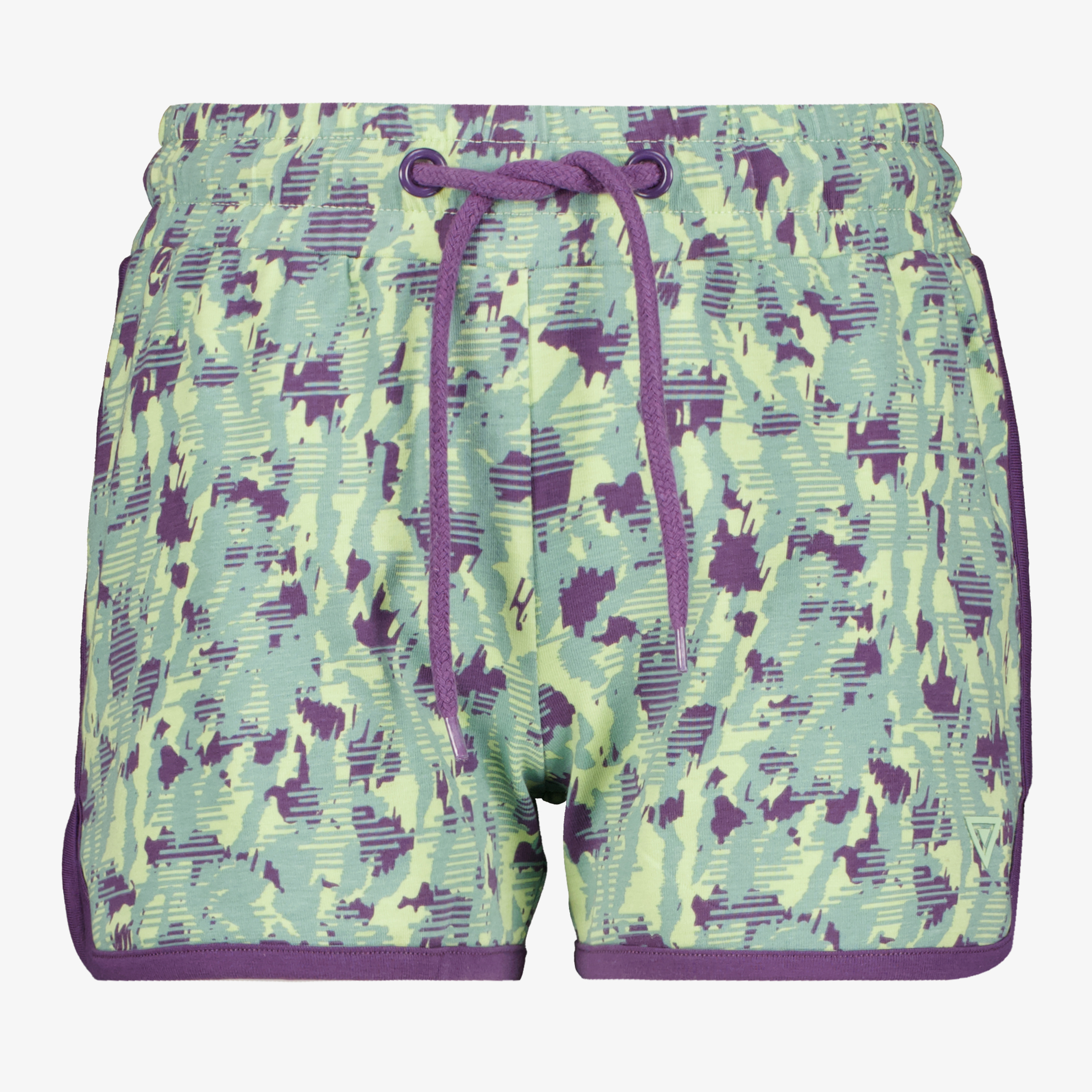 Osaga meisjes sweat short met print groen paars