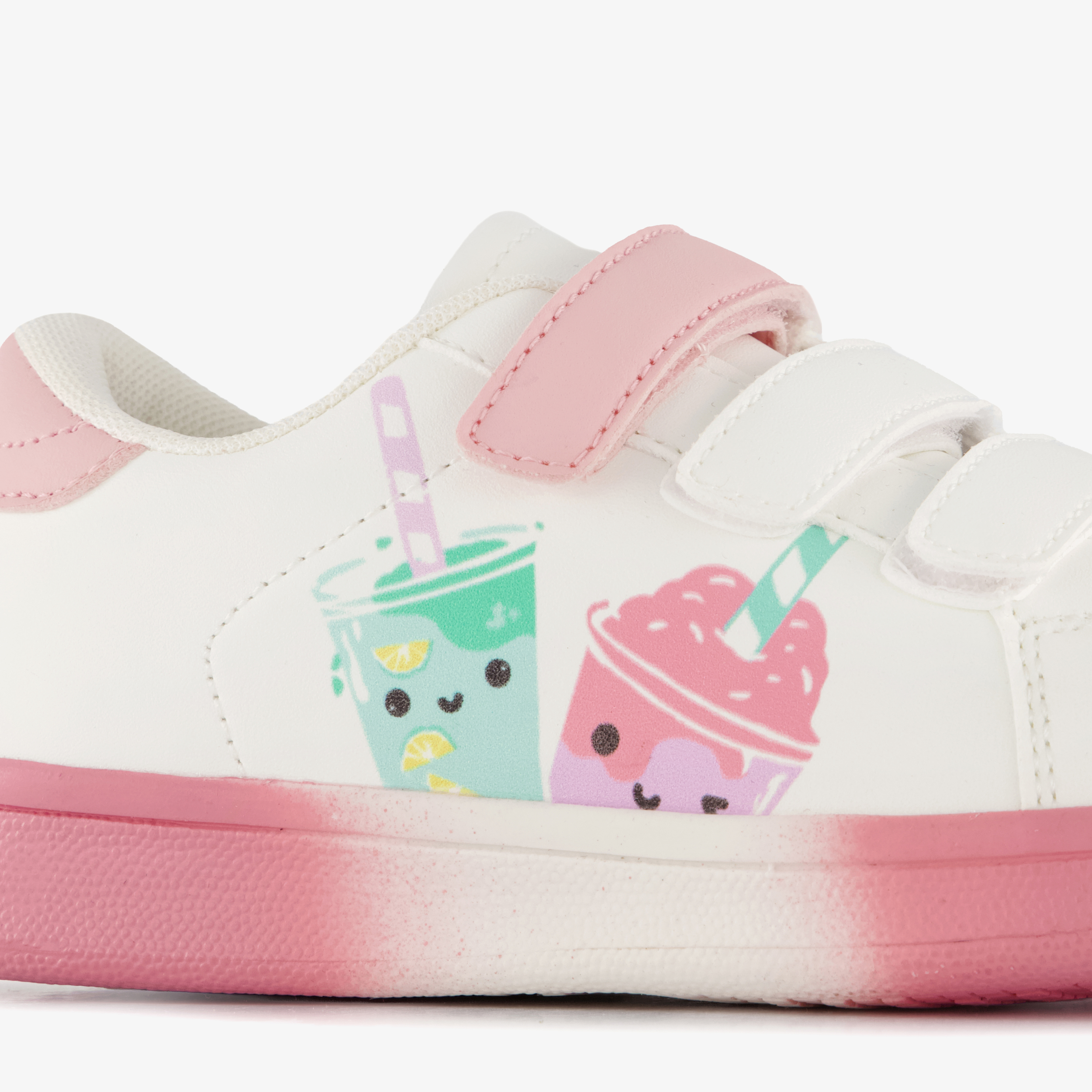 Blue Box meisjes sneakers met drinkbekers wit roze – foto 5