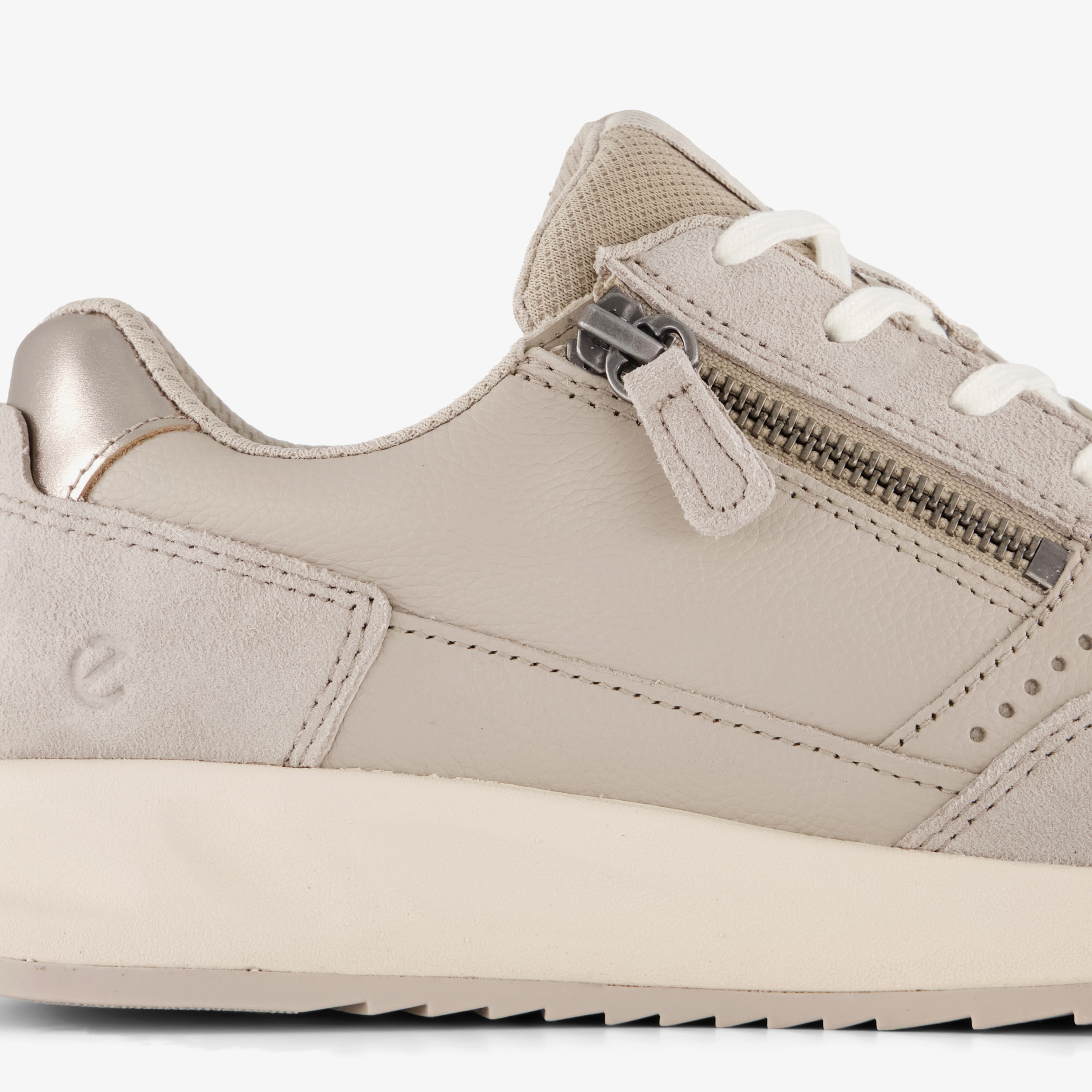 ECCO leren dames sneakers beige – foto 5