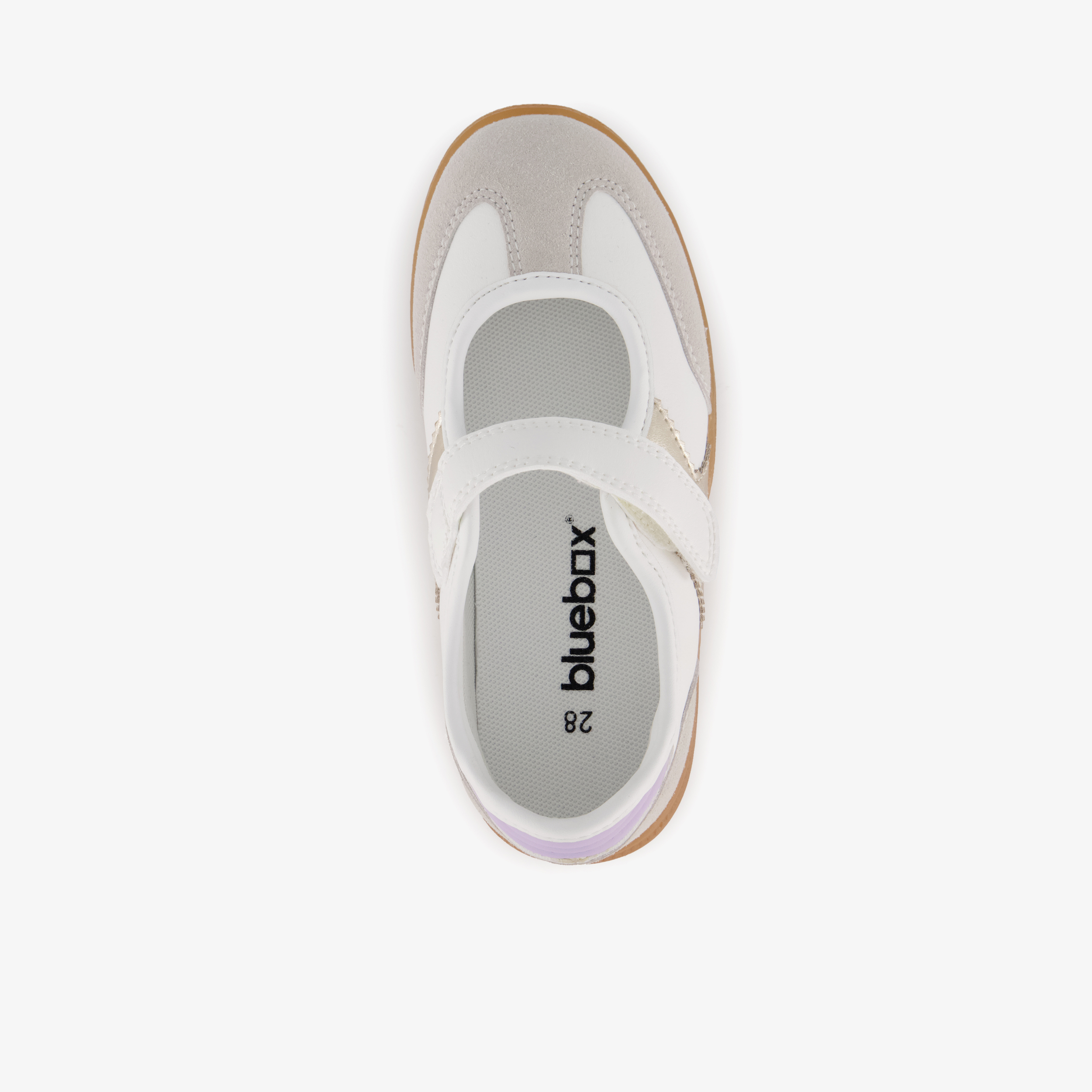 Blue Box meisjes ballerina sneakers beige wit – foto 4