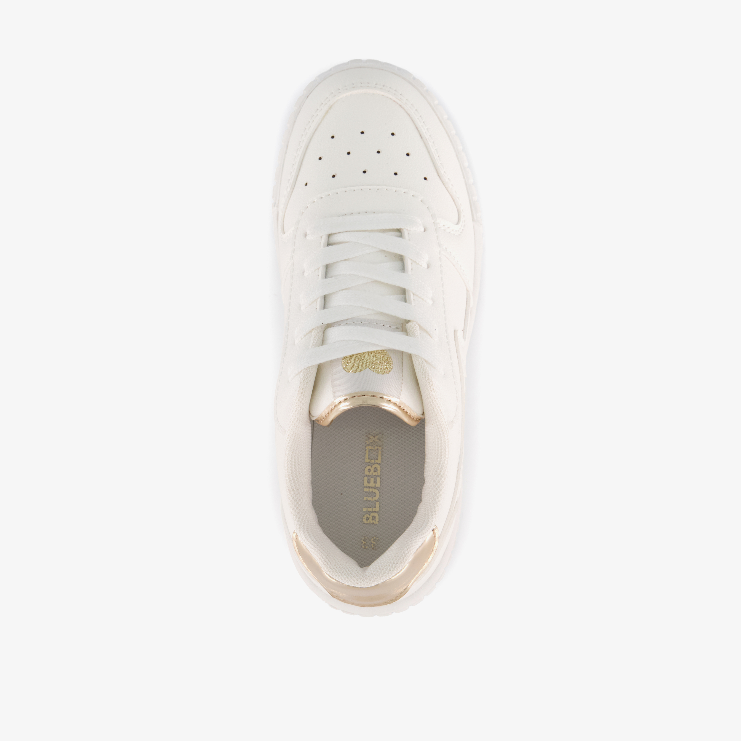 Blue Box meisjes sneakers wit metallic goud – foto 4