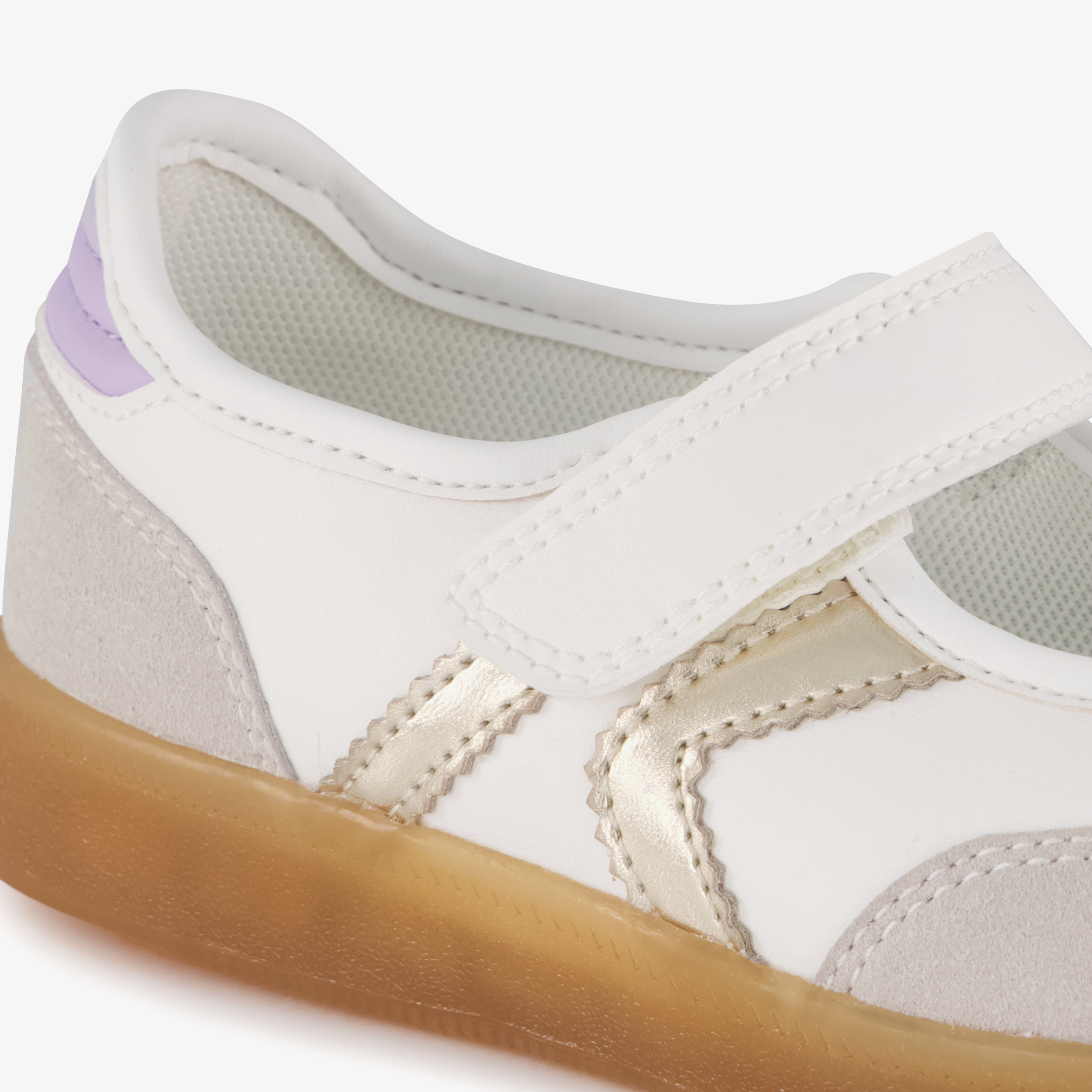 Blue Box meisjes ballerina sneakers beige wit – foto 5
