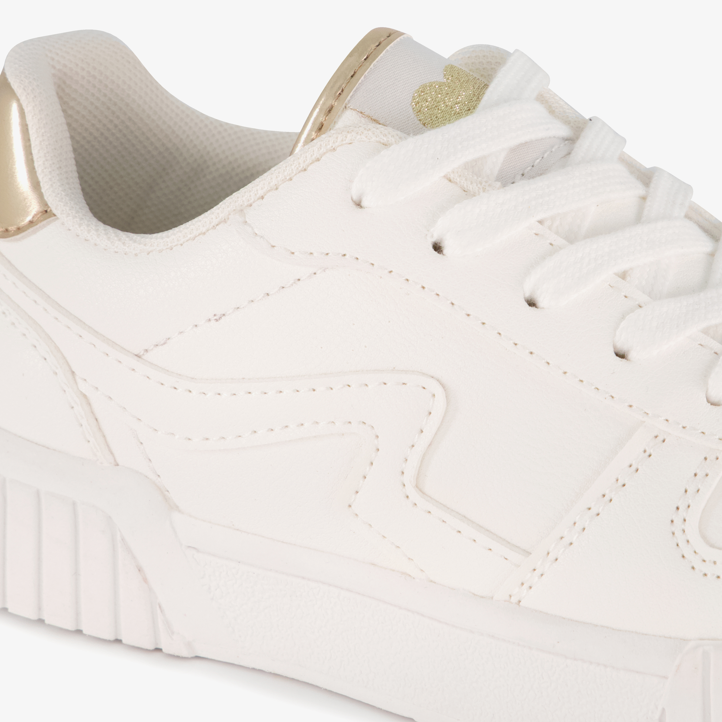 Blue Box meisjes sneakers wit metallic goud – foto 5