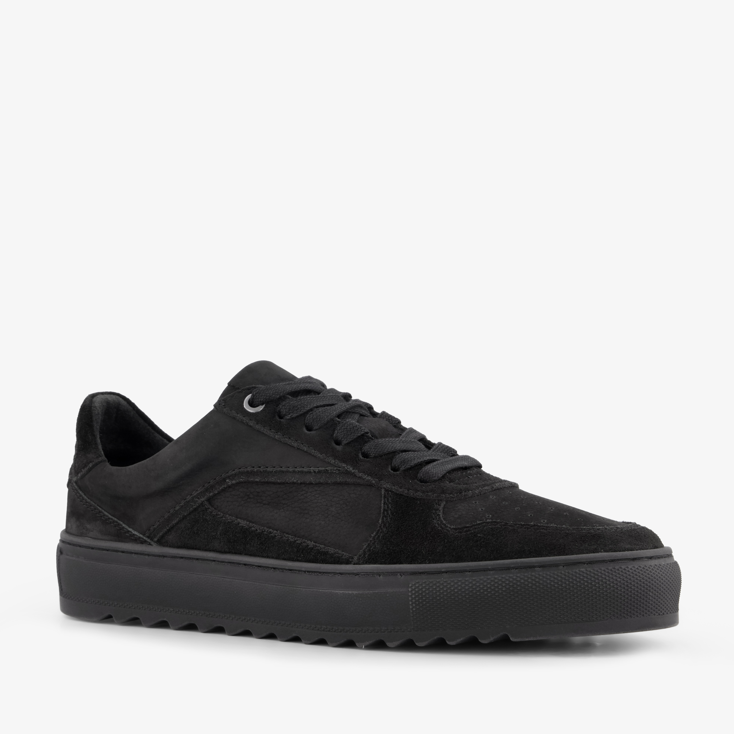 Van Beer suède heren sneakers zwart