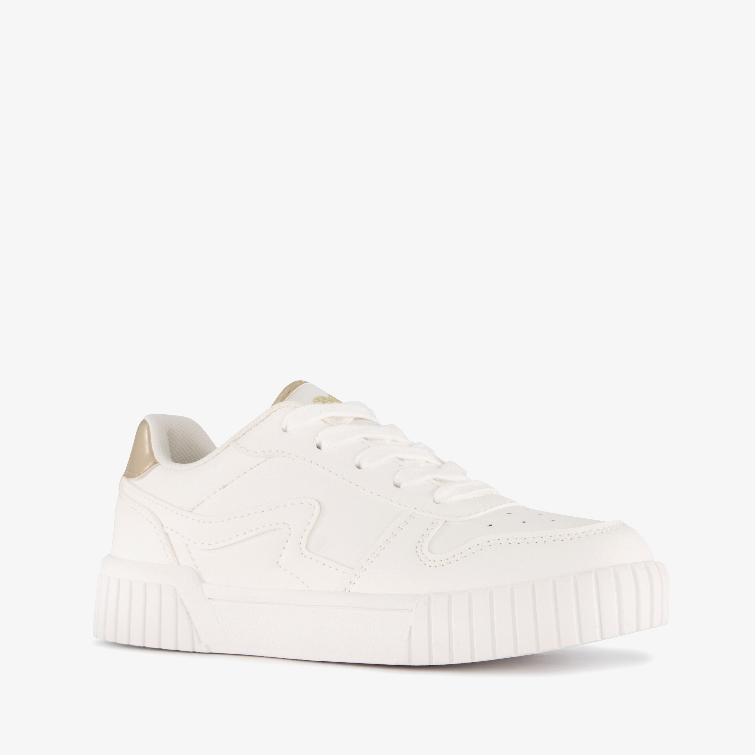 Blue Box meisjes sneakers wit metallic goud