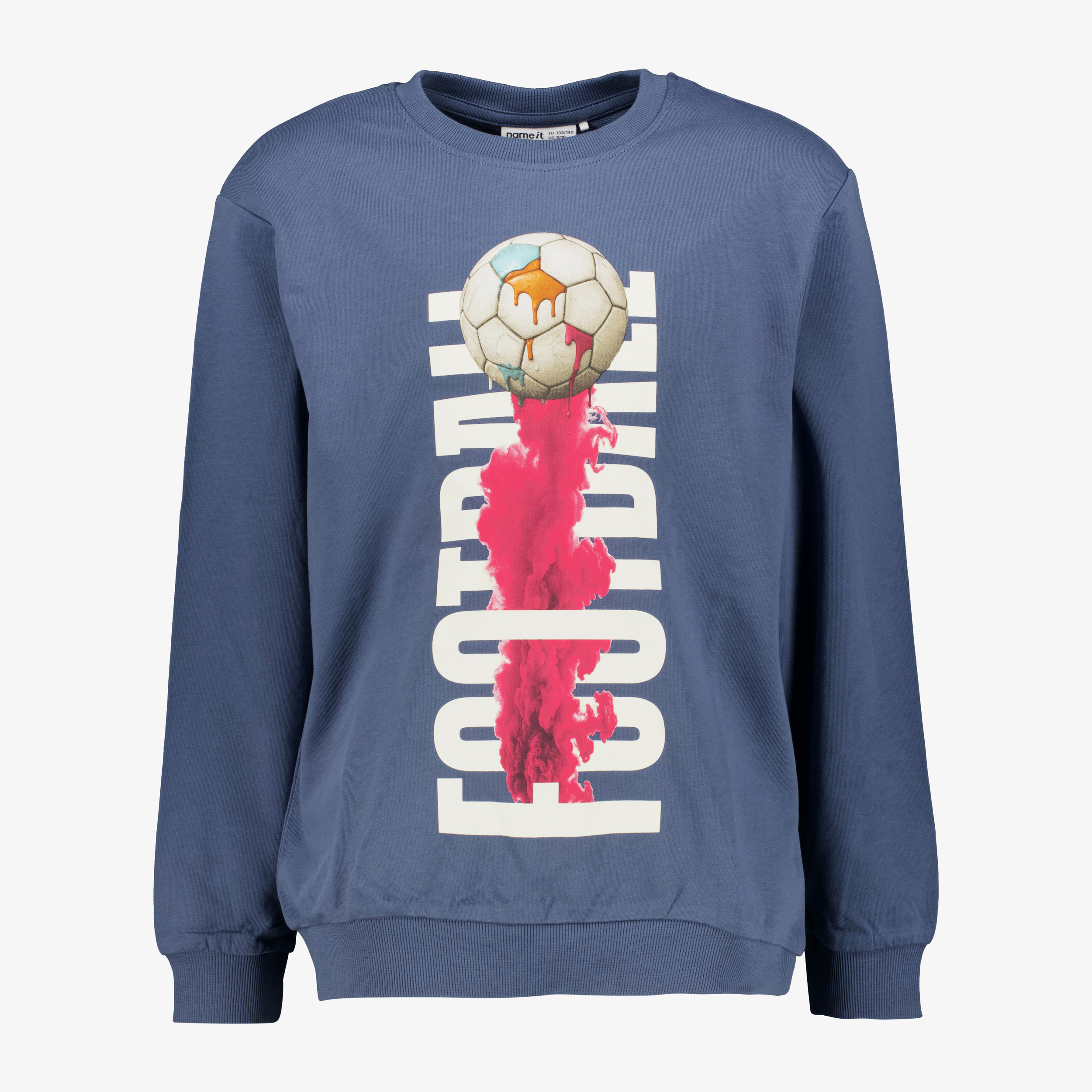 Name It jongens sweater met opdruk blauw truien & vesten