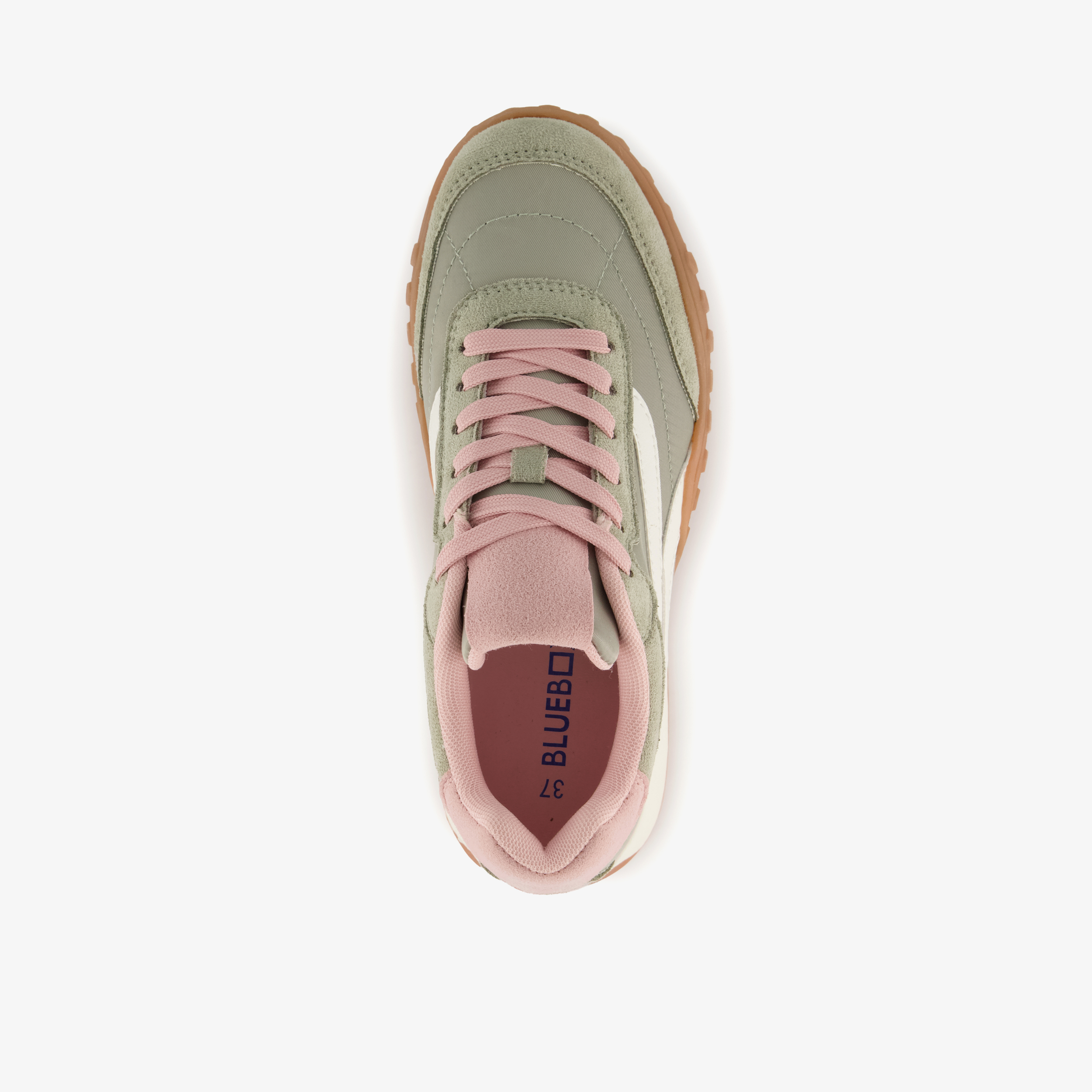 Blue Box dames sneakers groen roze – foto 4