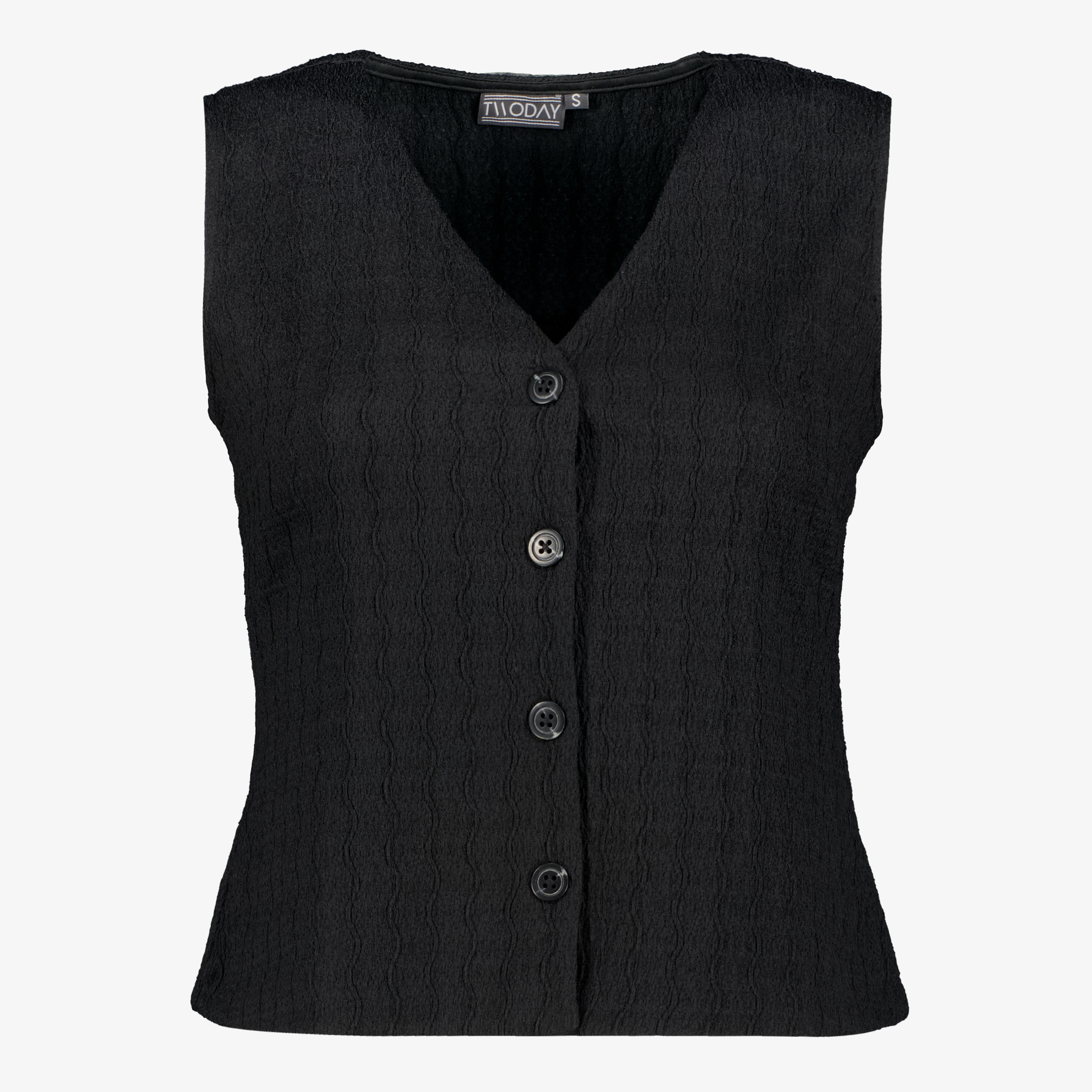 TwoDay dames gilet zwart t-shirts & tops
